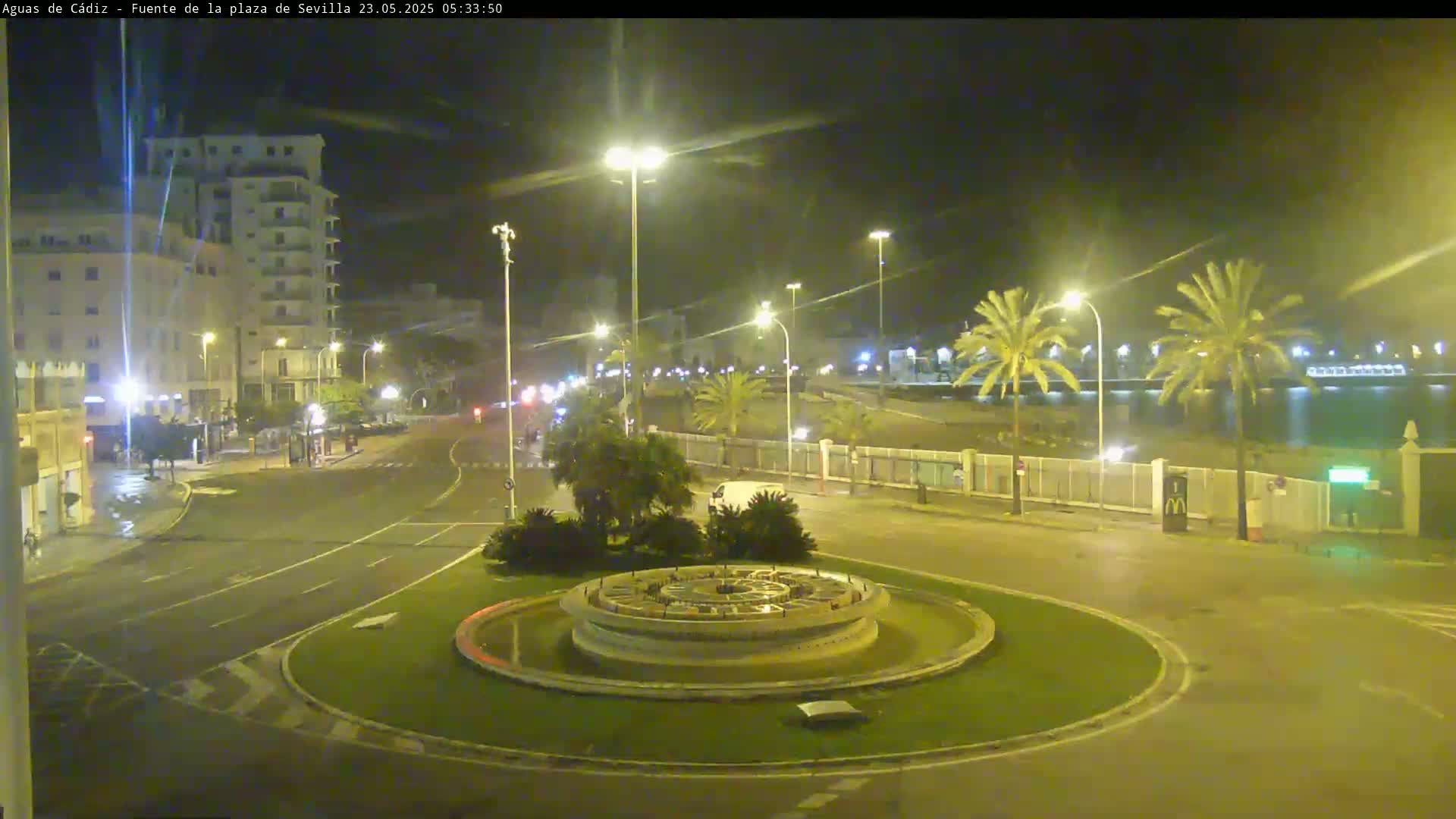 Cadiz, Plaza de Sevilla Fountain  Live Cam -  Andulucia, Spain