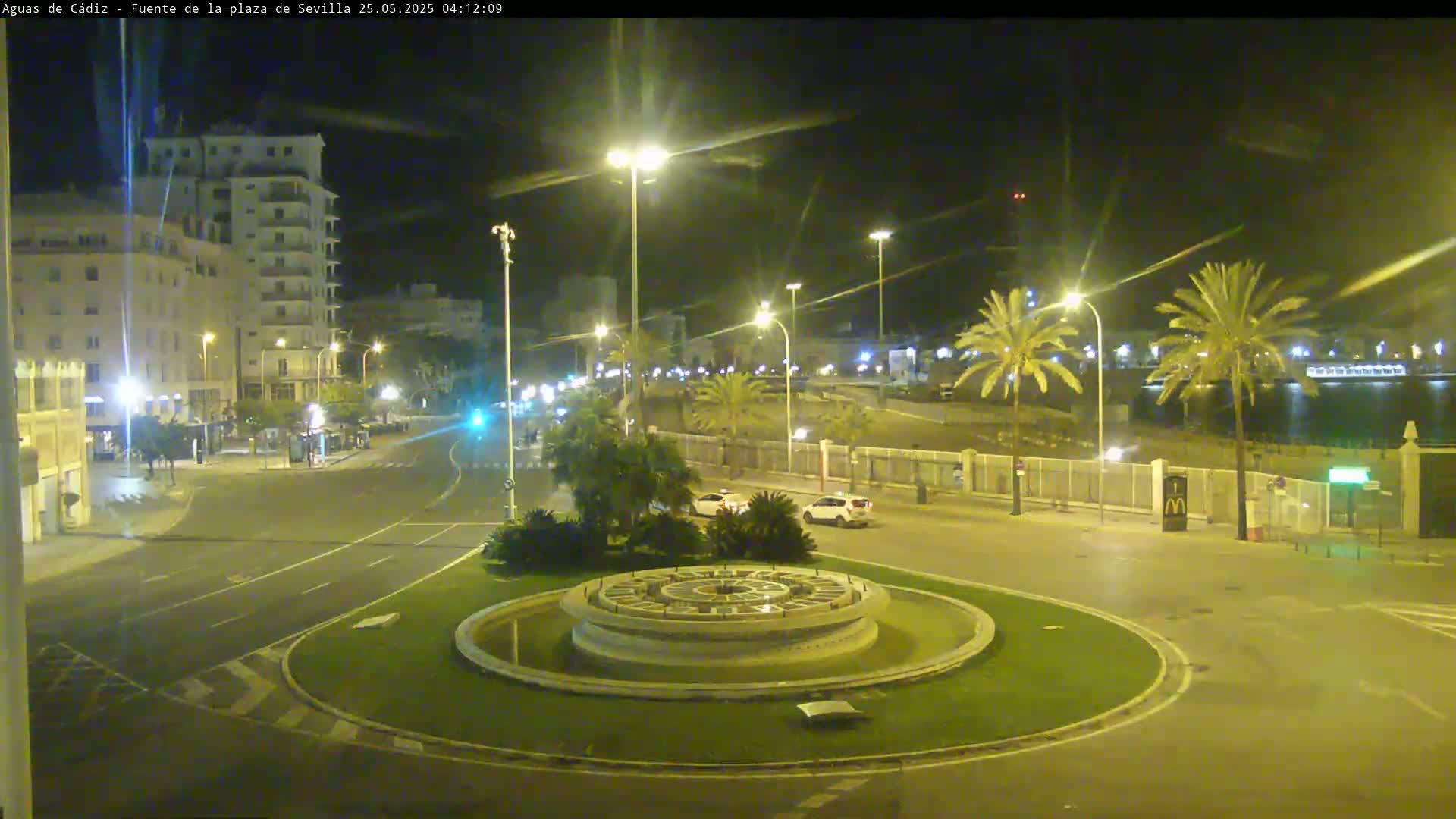 Cadiz, Plaza de Sevilla Fountain  Live Cam -  Andulucia, Spain