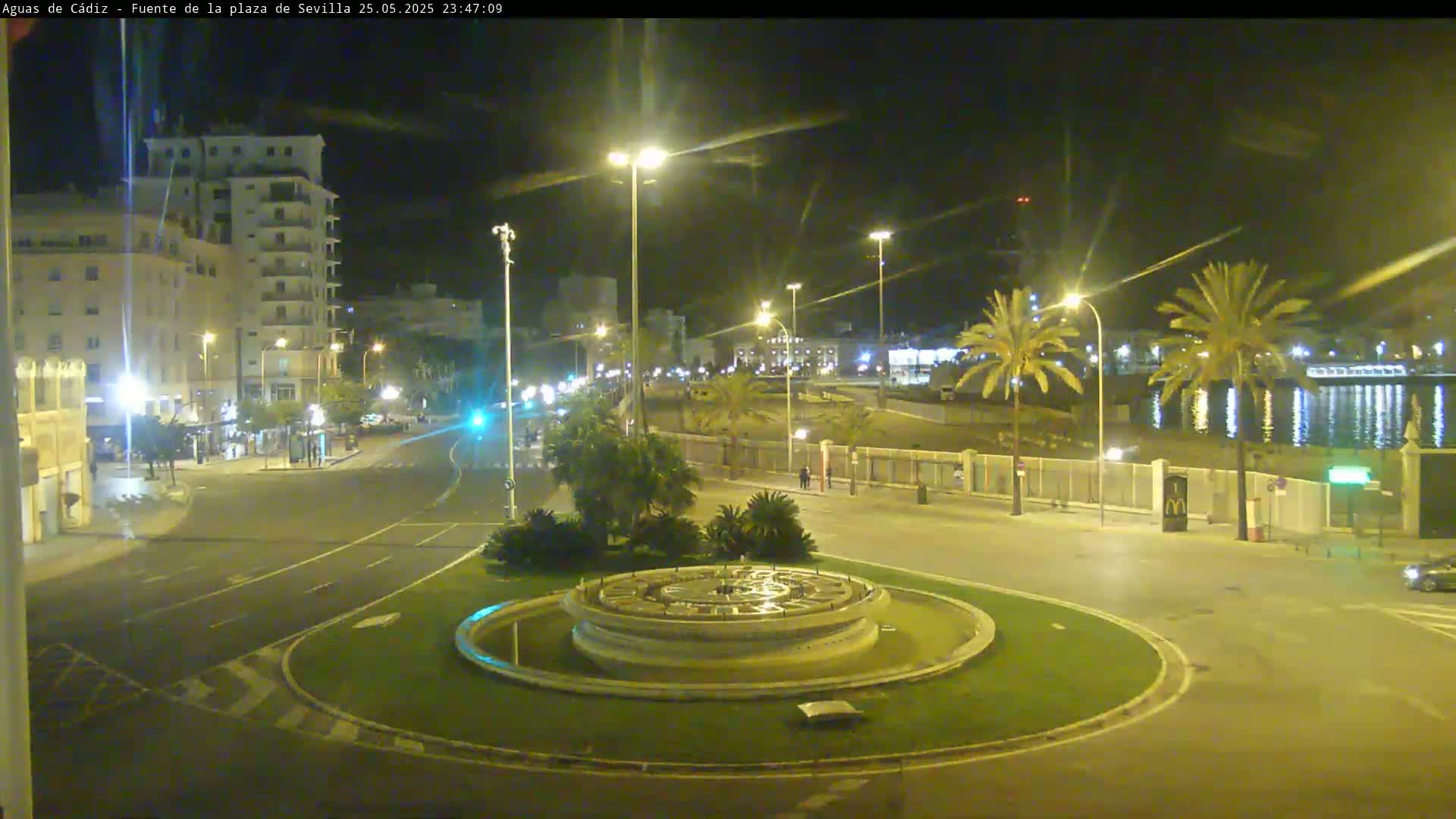 Cadiz, Plaza de Sevilla Fountain  Live Cam -  Andulucia, Spain