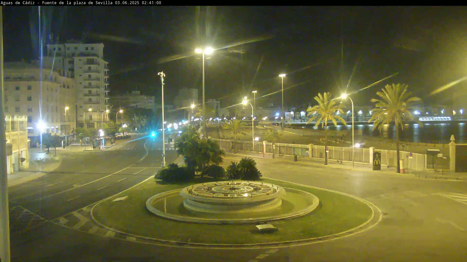 Cadiz, Plaza de Sevilla Fountain  Live Cam -  Andulucia, Spain