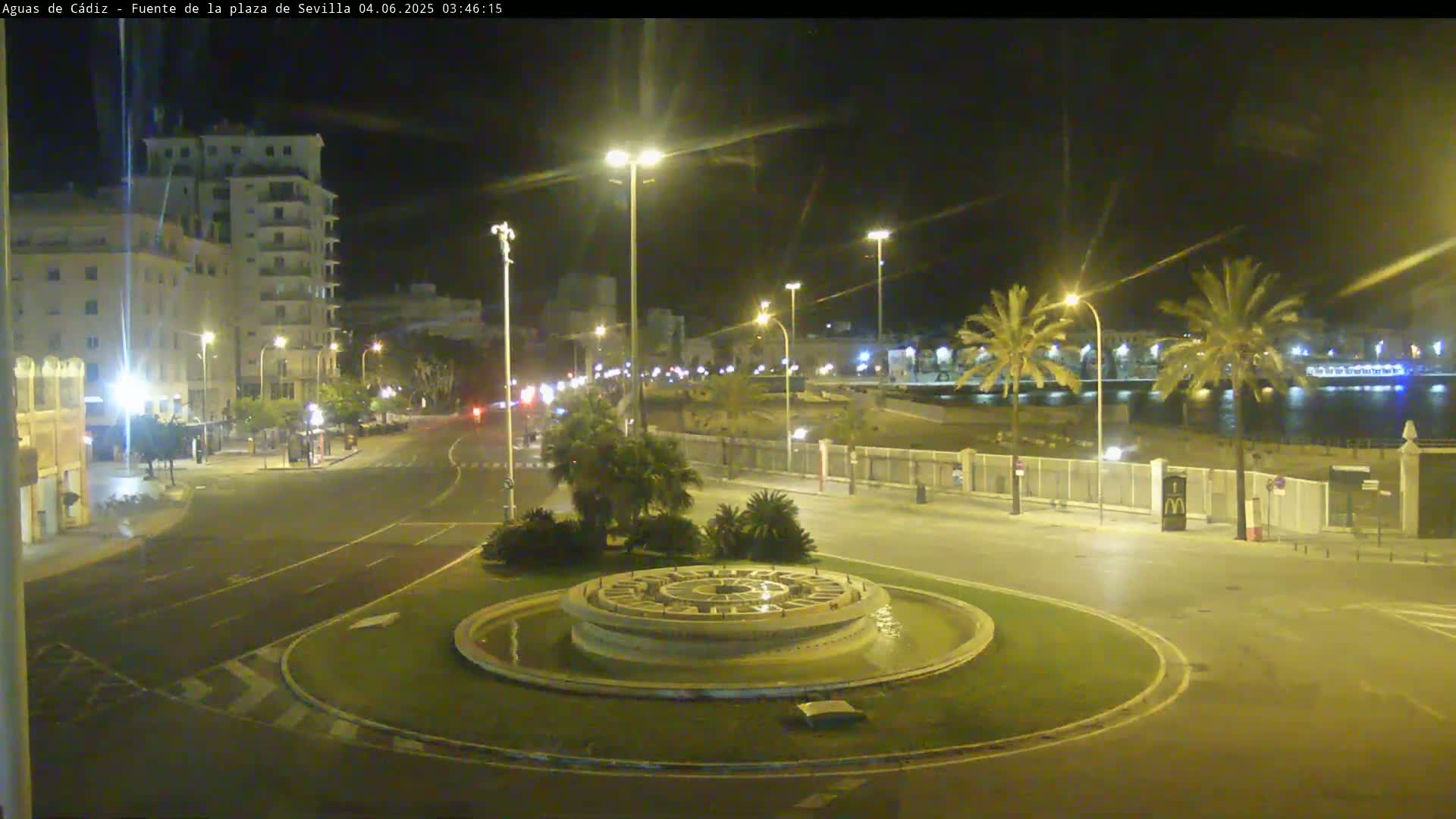 Cadiz, Plaza de Sevilla Fountain  Live Cam -  Andulucia, Spain