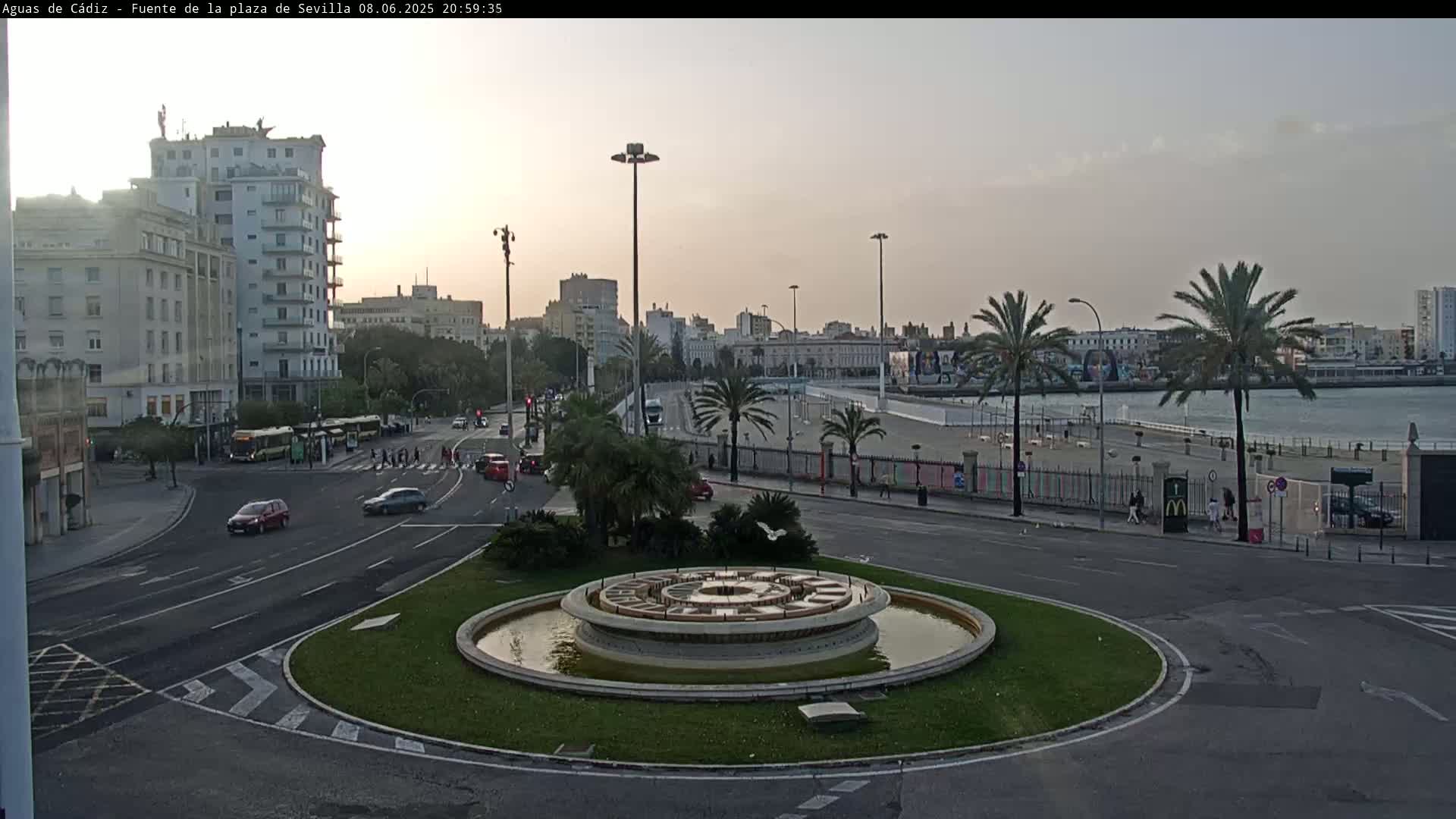 Cadiz, Plaza de Sevilla Fountain  Live Cam -  Andulucia, Spain