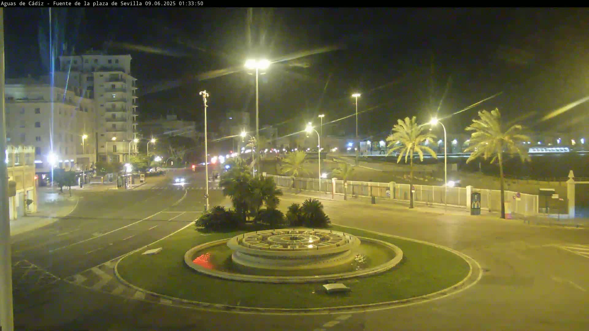 Cadiz, Plaza de Sevilla Fountain  Live Cam -  Andulucia, Spain