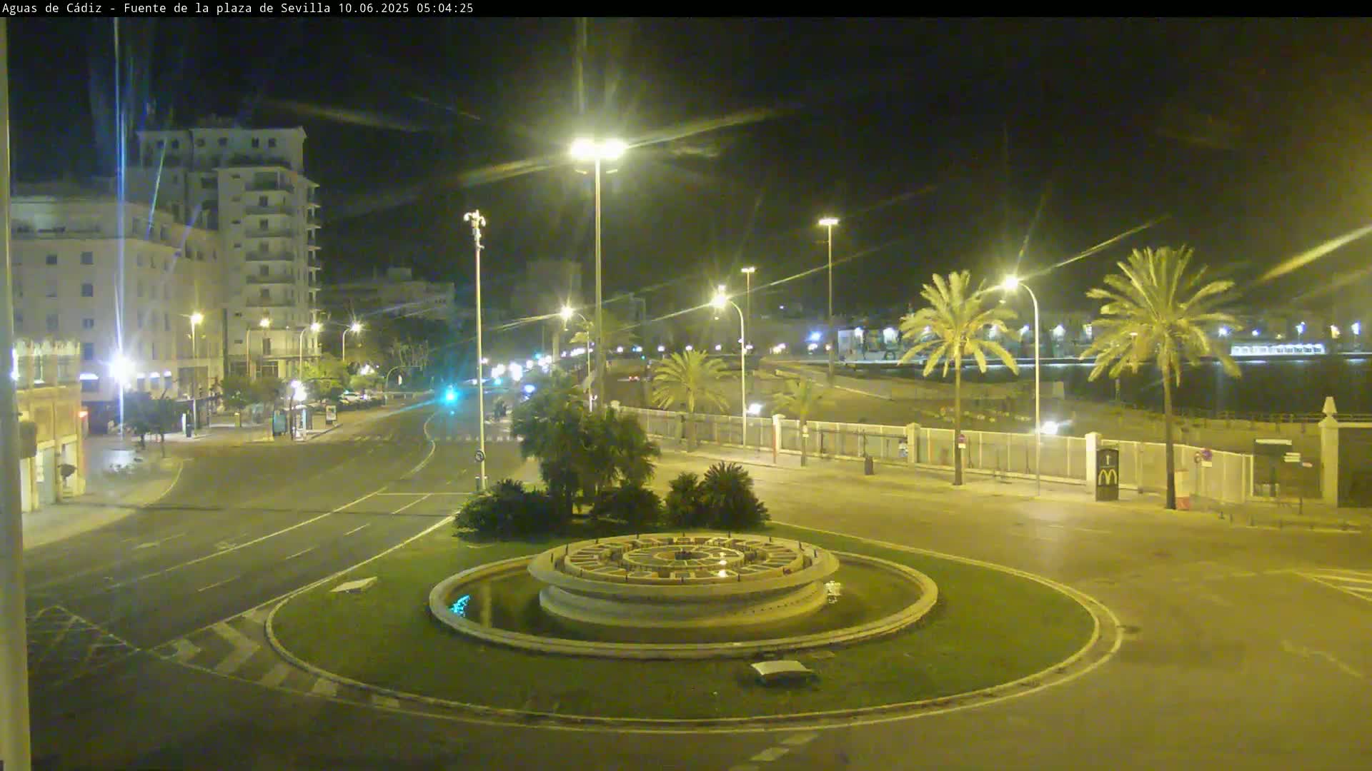Cadiz, Plaza de Sevilla Fountain  Live Cam -  Andulucia, Spain