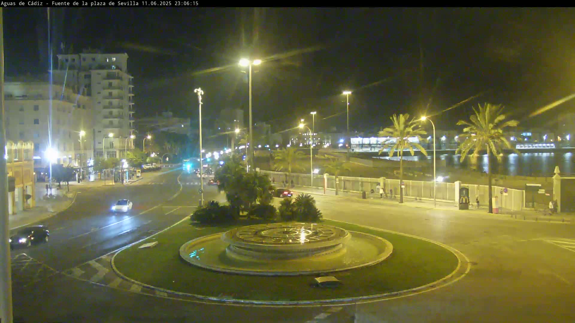 Cadiz, Plaza de Sevilla Fountain  Live Cam -  Andulucia, Spain