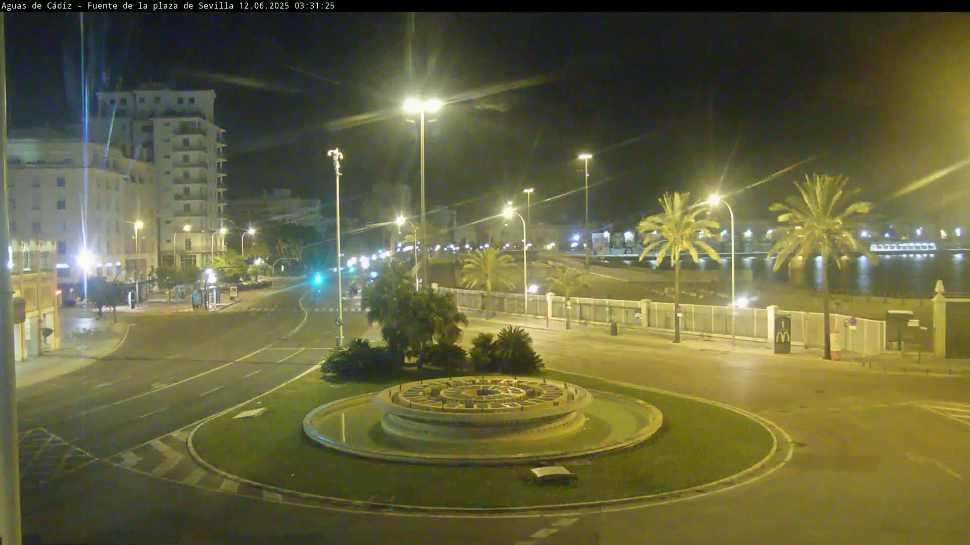 Cadiz, Plaza de Sevilla Fountain  Live Cam -  Andulucia, Spain