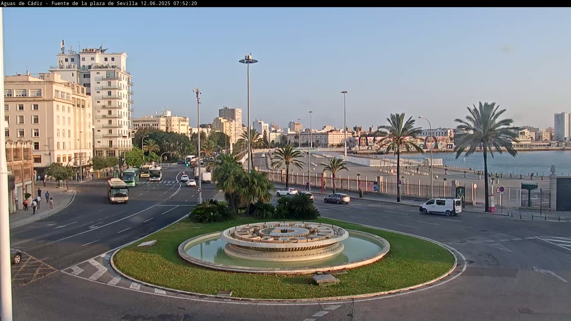 Cadiz, Plaza de Sevilla Fountain  Live Cam -  Andulucia, Spain