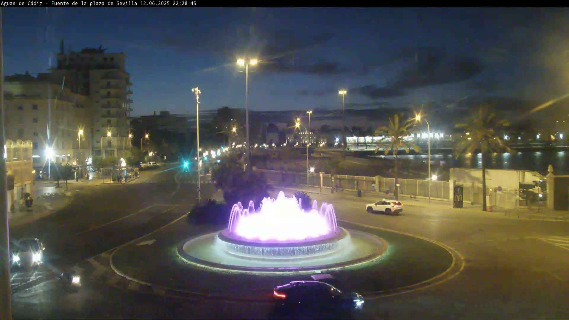 Cadiz, Plaza de Sevilla Fountain  Live Cam -  Andulucia, Spain