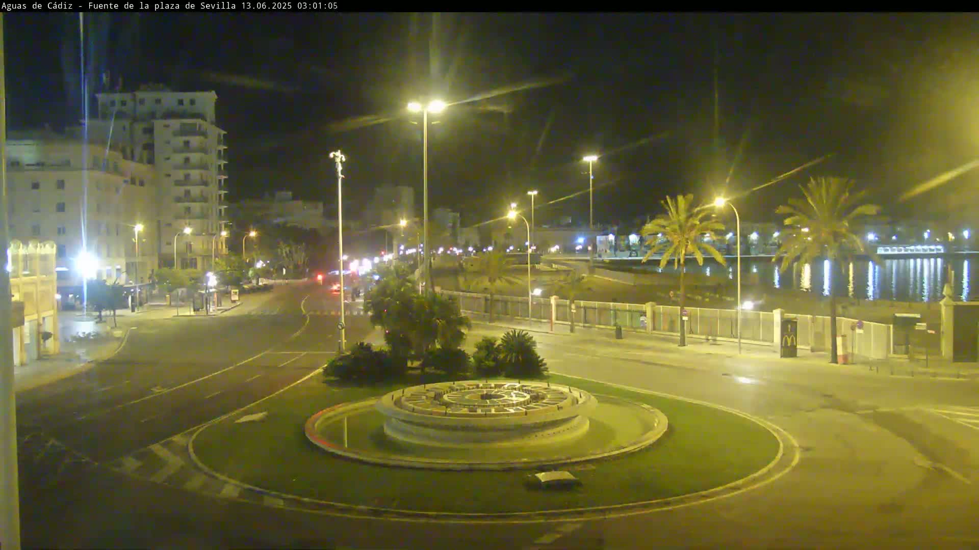 Cadiz, Plaza de Sevilla Fountain  Live Cam -  Andulucia, Spain