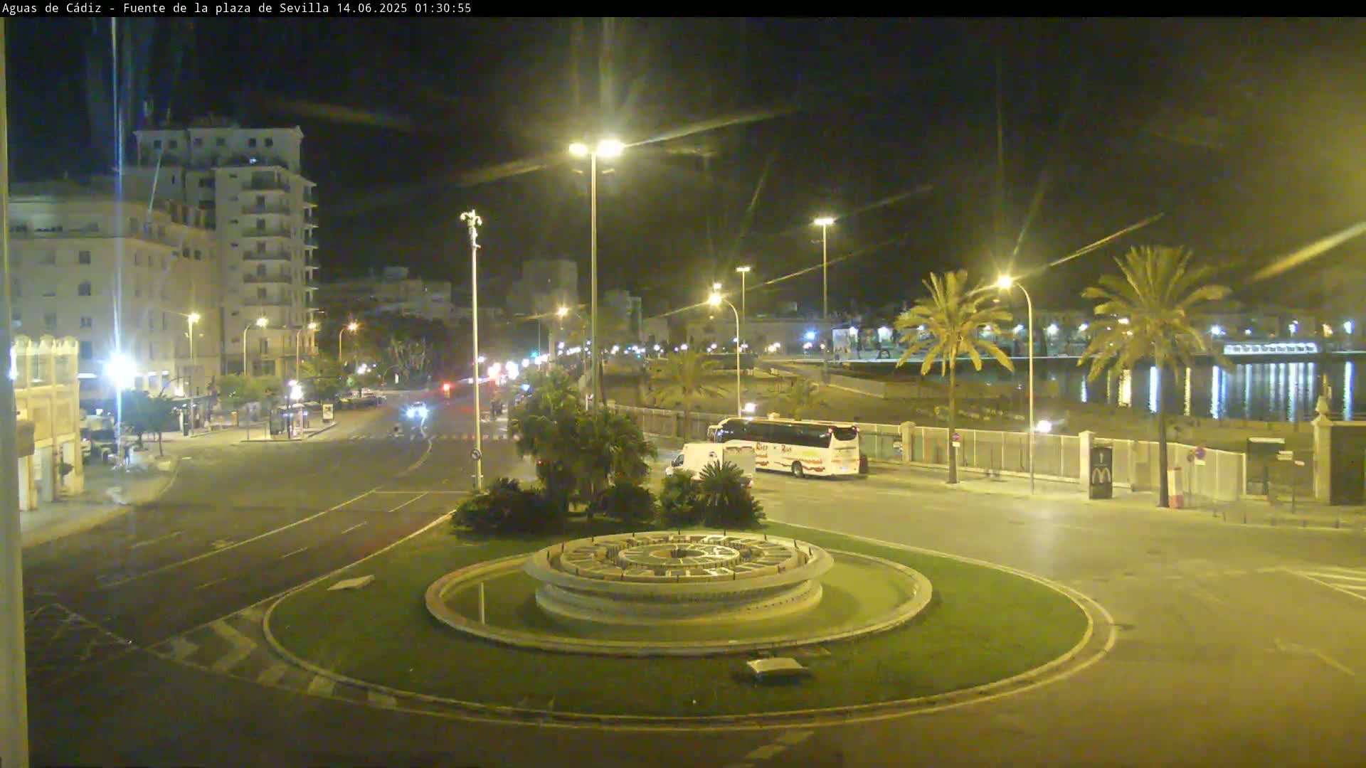 Cadiz, Plaza de Sevilla Fountain  Live Cam -  Andulucia, Spain