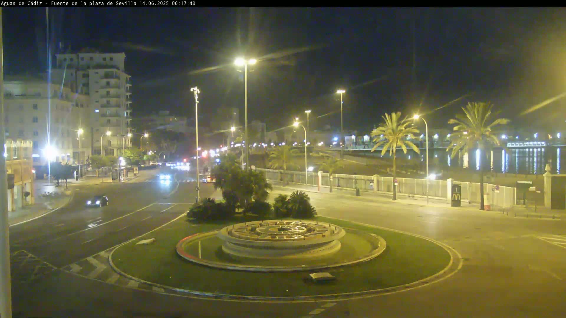 Cadiz, Plaza de Sevilla Fountain  Live Cam -  Andulucia, Spain
