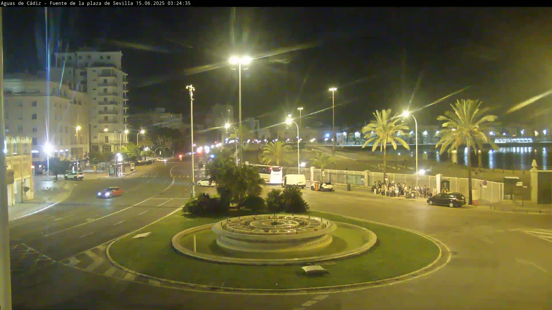 Cadiz, Plaza de Sevilla Fountain  Live Cam -  Andulucia, Spain