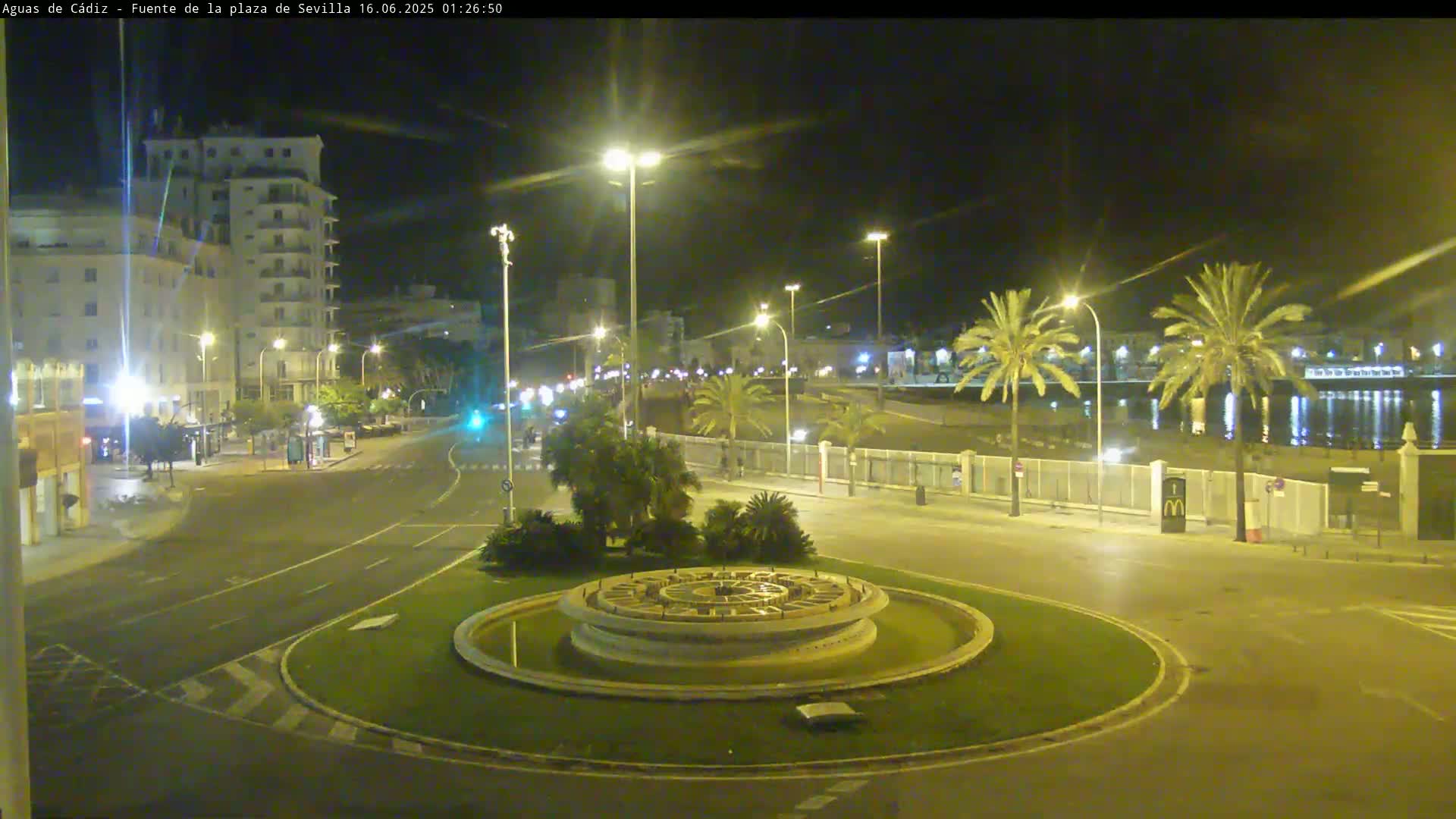 Cadiz, Plaza de Sevilla Fountain  Live Cam -  Cadiz, Andulucia, Spain