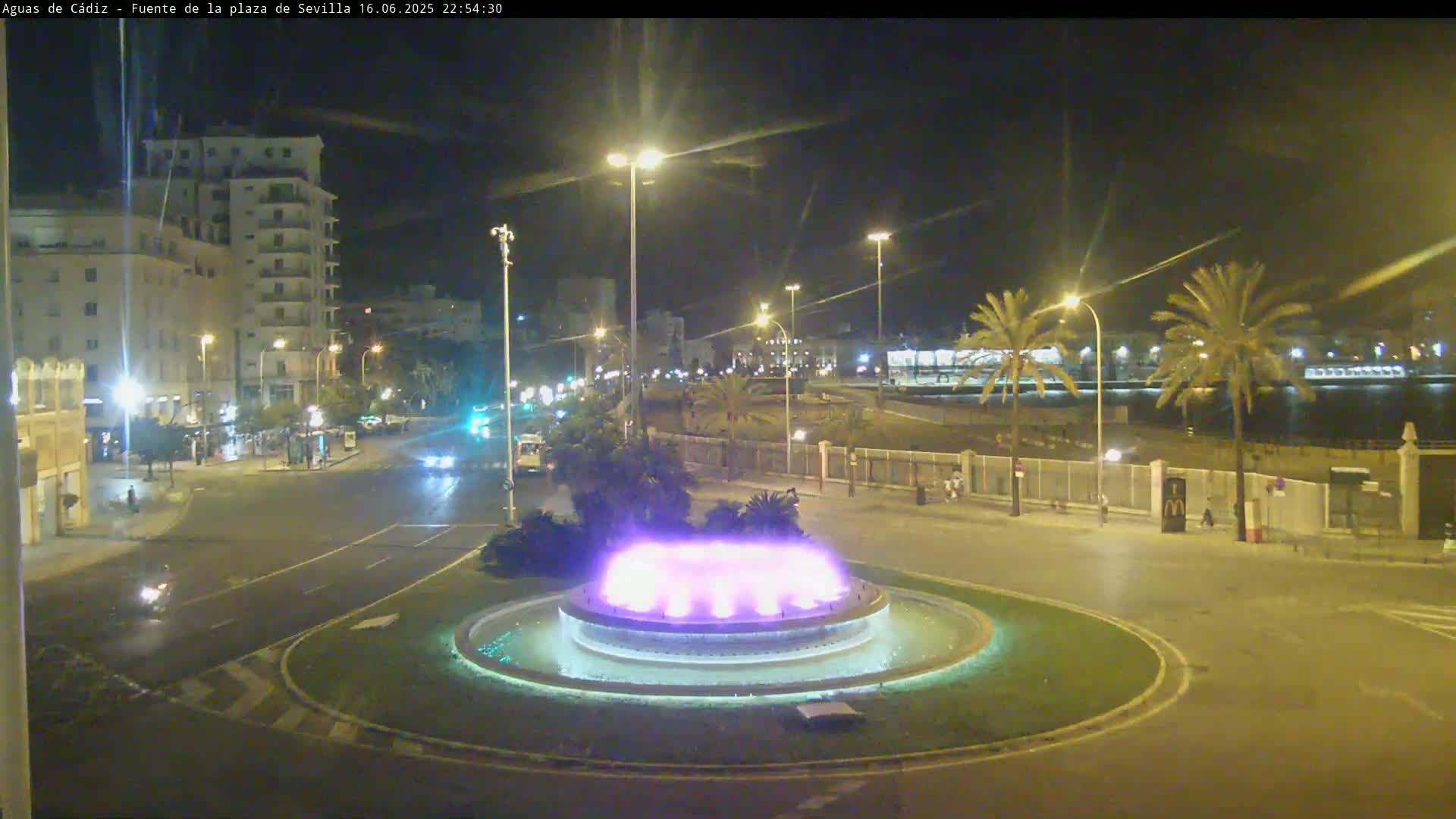 Cadiz, Plaza de Sevilla Fountain  Live Cam -  Cadiz, Andulucia, Spain