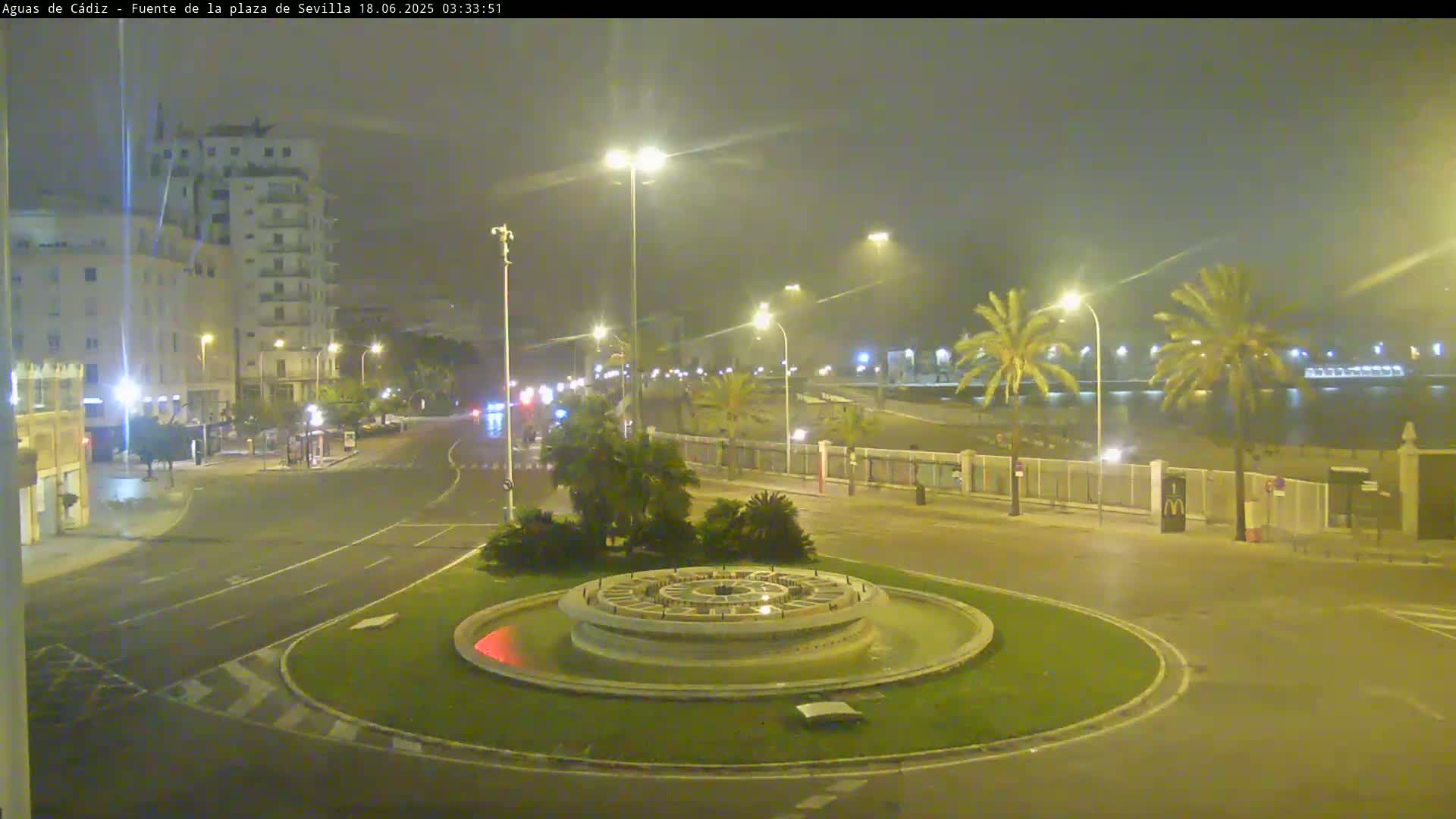 Cadiz, Plaza de Sevilla Fountain  Live Cam -  Cadiz, Andulucia, Spain