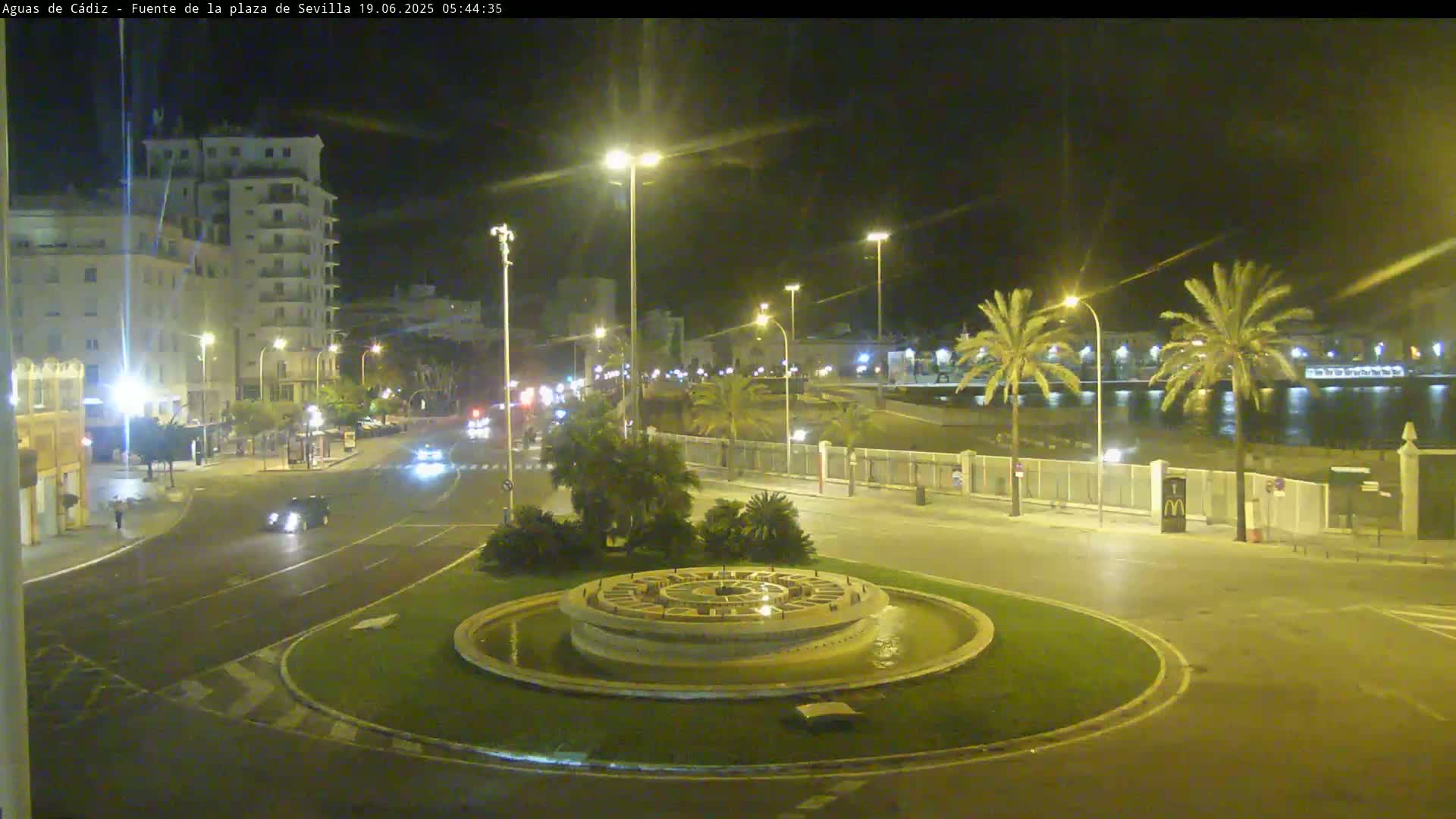 Cadiz, Plaza de Sevilla Fountain  Live Cam -  Cadiz, Andulucia, Spain