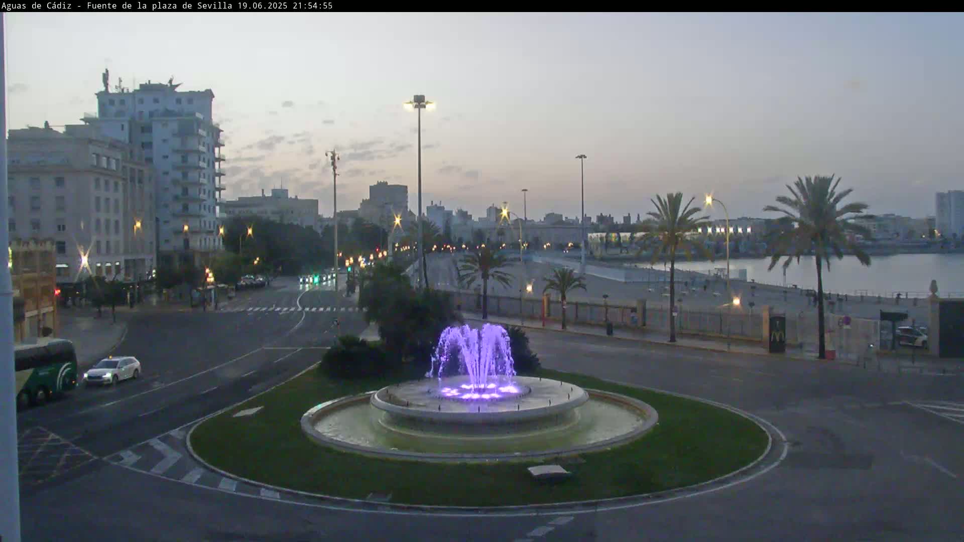 Cadiz, Plaza de Sevilla Fountain  Live Cam -  Cadiz, Andulucia, Spain