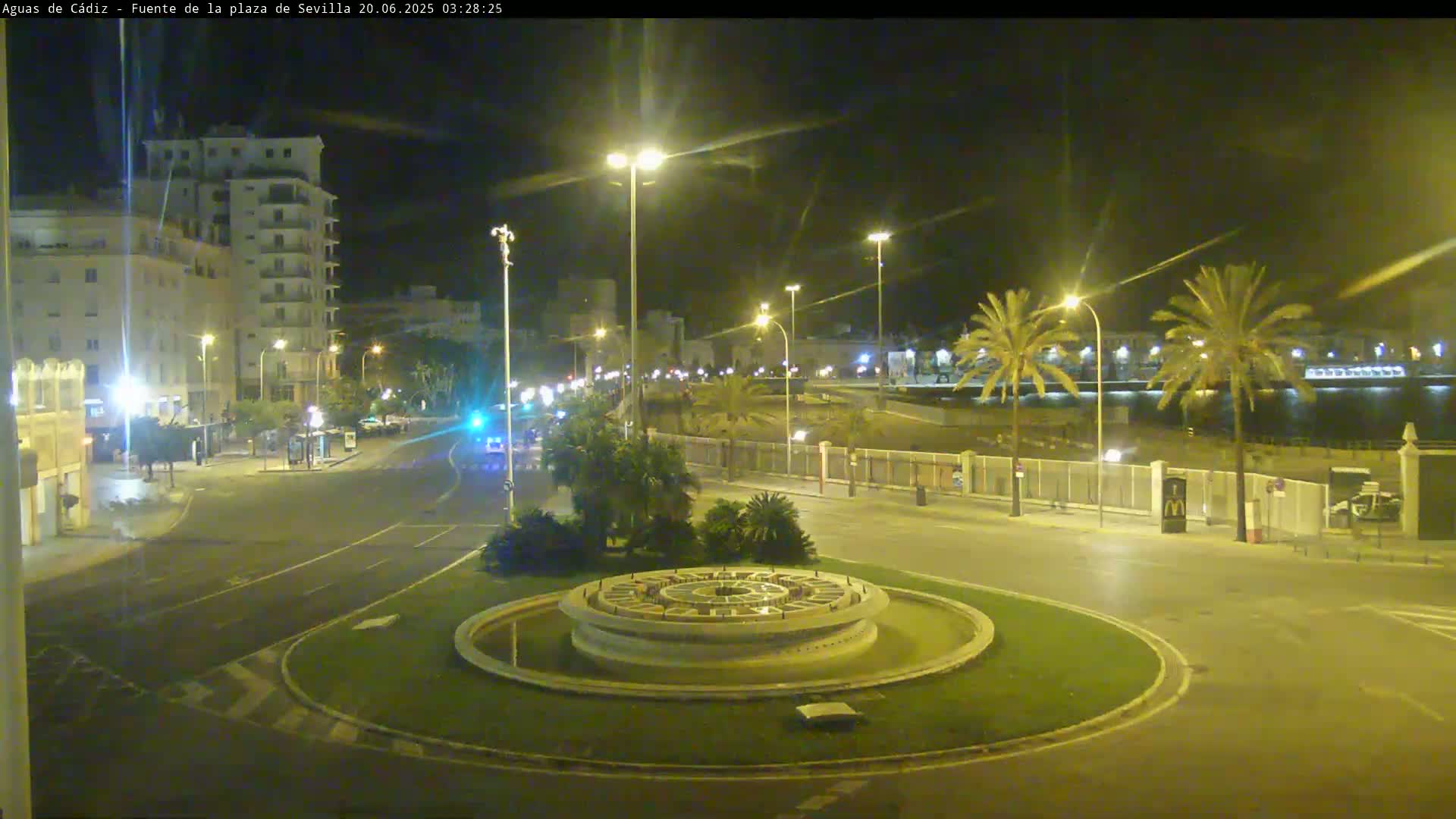 Cadiz, Plaza de Sevilla Fountain  Live Cam -  Cadiz, Andulucia, Spain