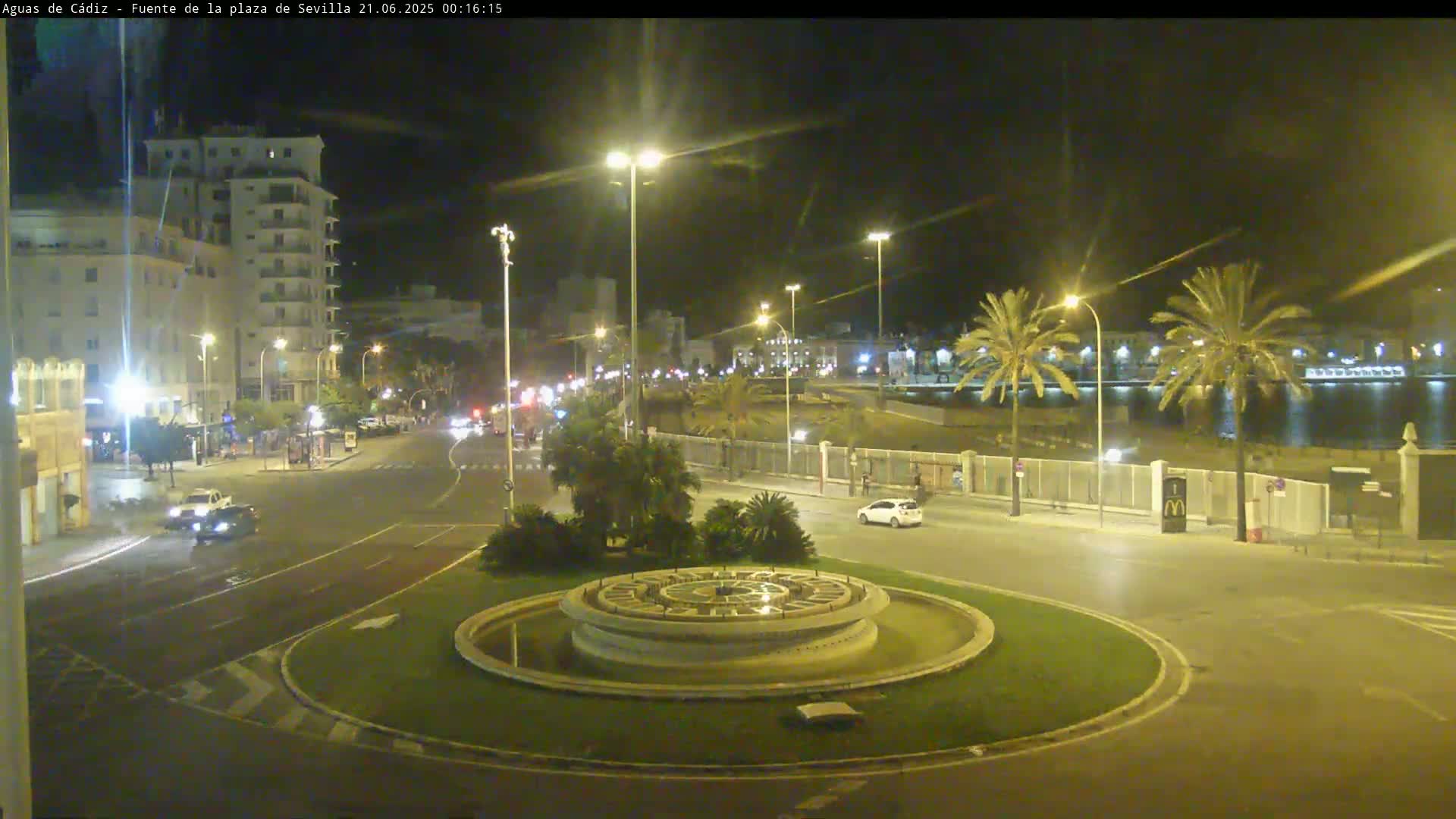 Cadiz, Plaza de Sevilla Fountain  Live Cam -  Cadiz, Andulucia, Spain