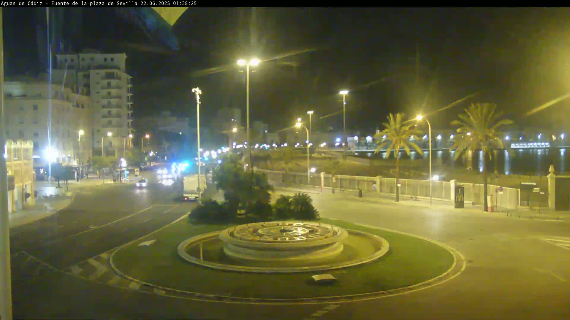 Cadiz, Plaza de Sevilla Fountain  Live Cam -  Cadiz, Andulucia, Spain