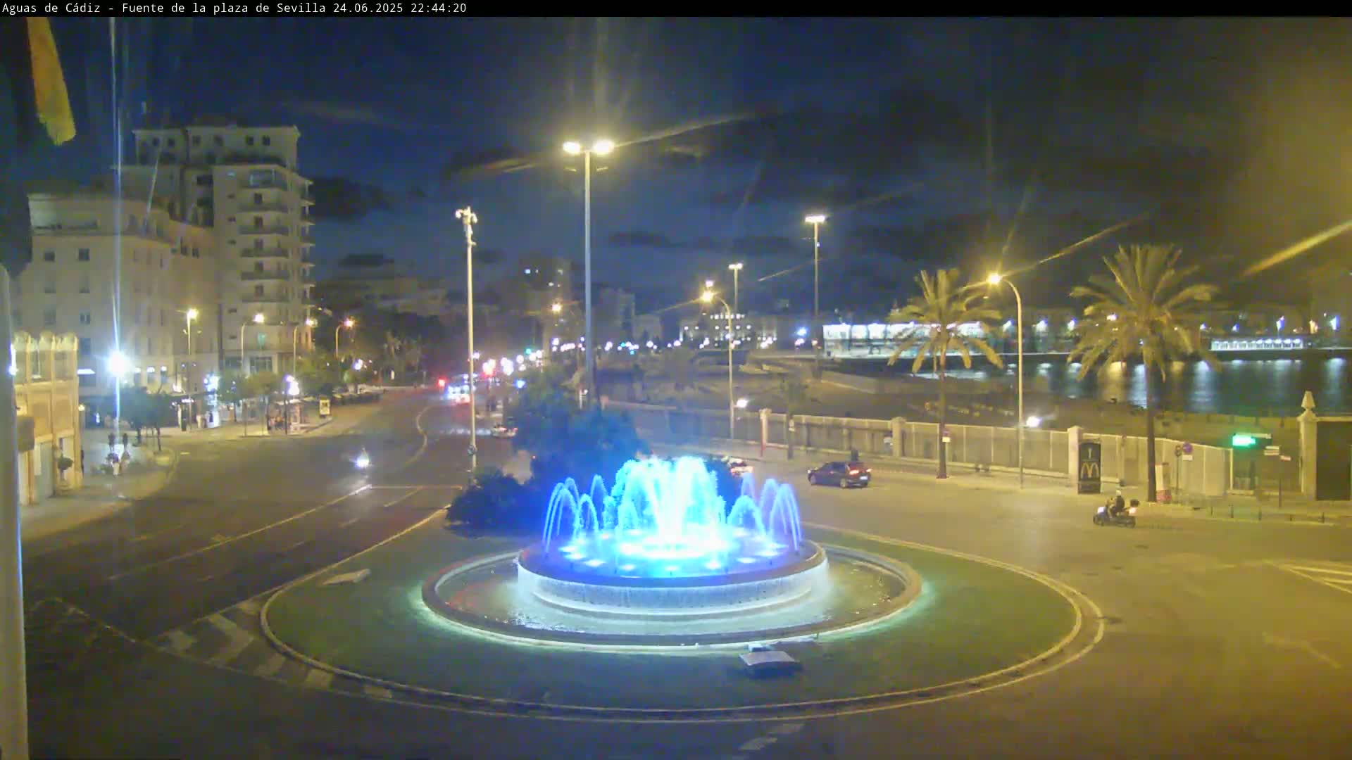 Cadiz, Plaza de Sevilla Fountain  Live Cam -  Cadiz, Andulucia, Spain