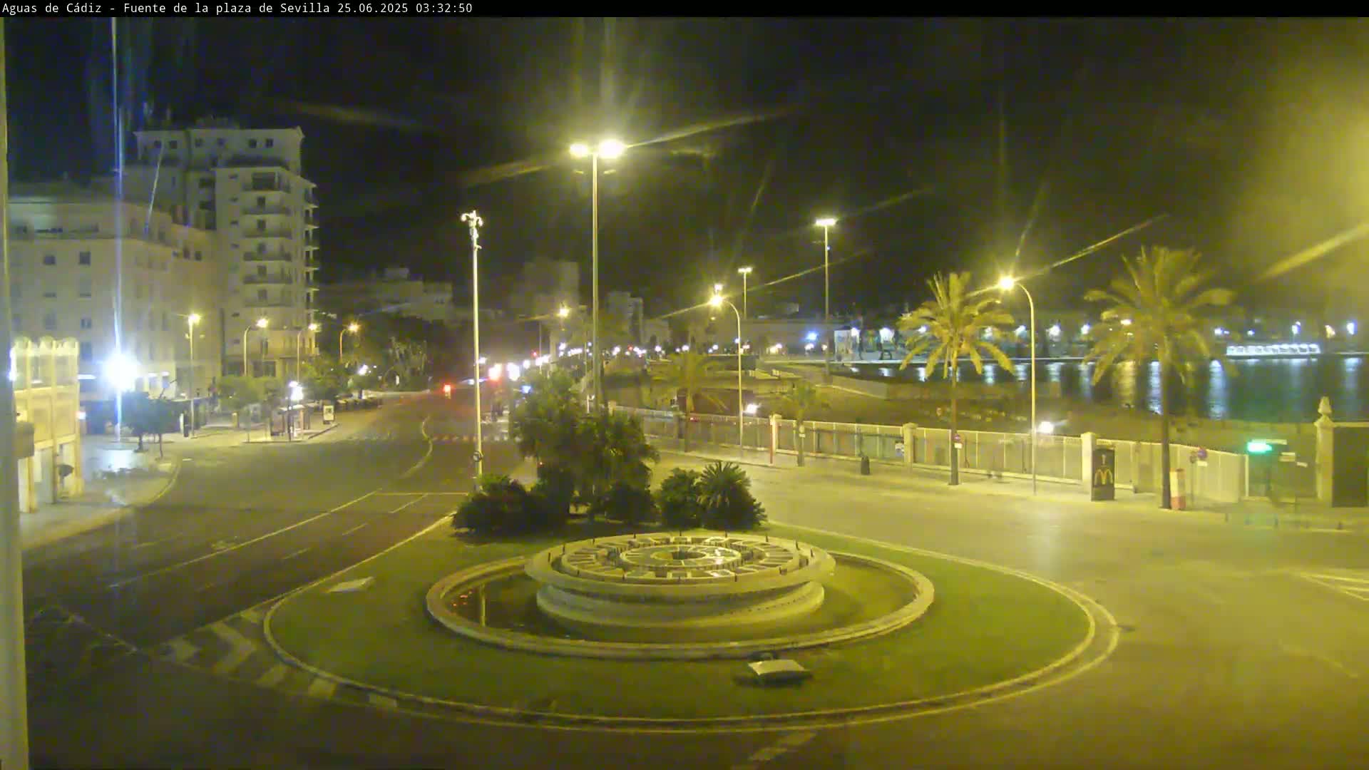 Cadiz, Plaza de Sevilla Fountain  Live Cam -  Cadiz, Andulucia, Spain