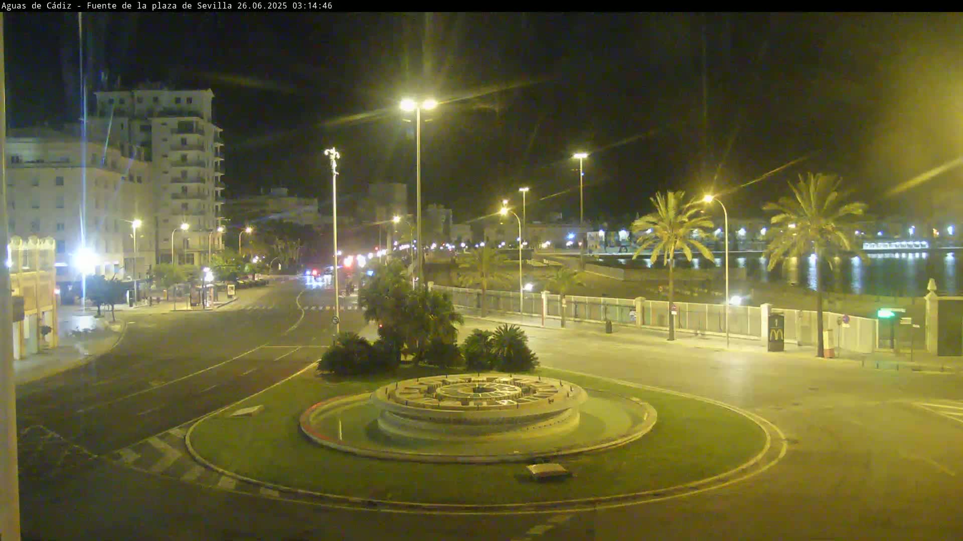 Cadiz, Plaza de Sevilla Fountain  Live Cam -  Cadiz, Andulucia, Spain