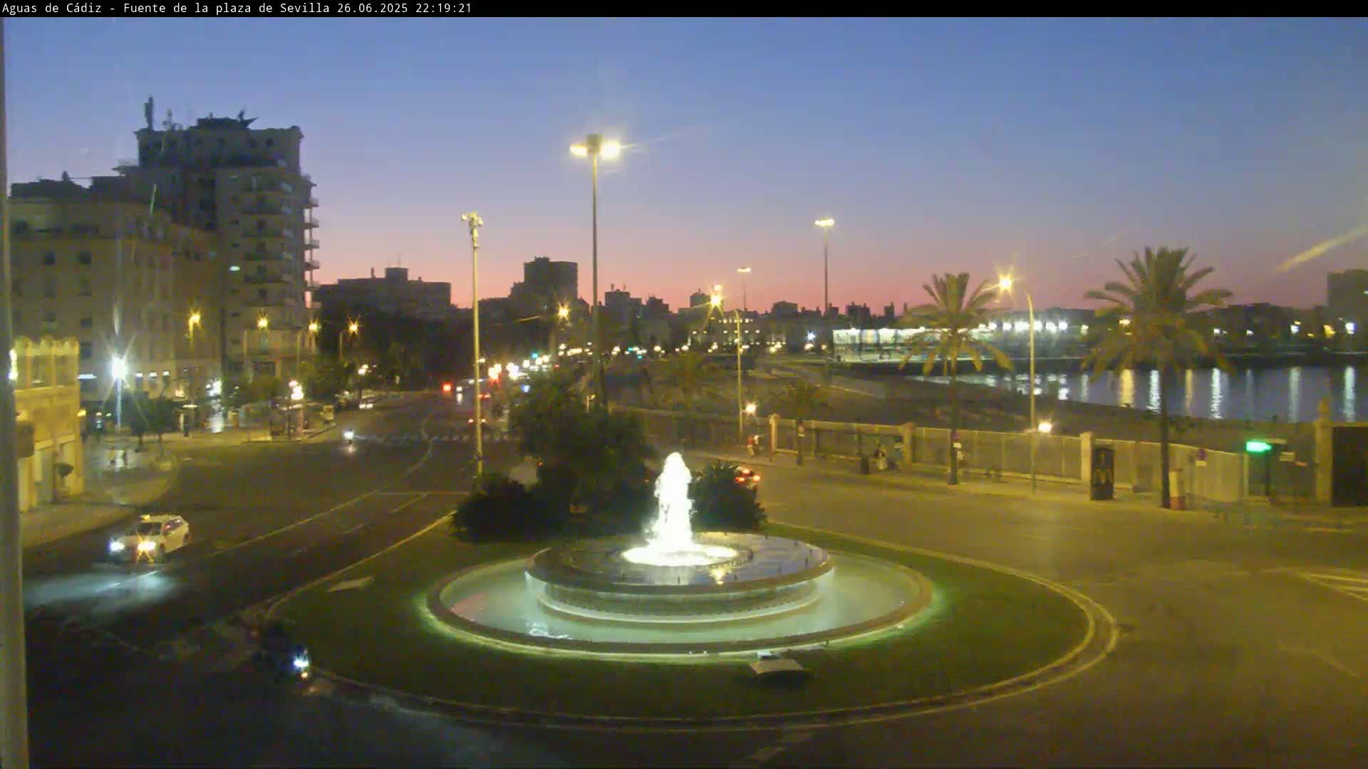 Cadiz, Plaza de Sevilla Fountain  Live Cam -  Cadiz, Andulucia, Spain