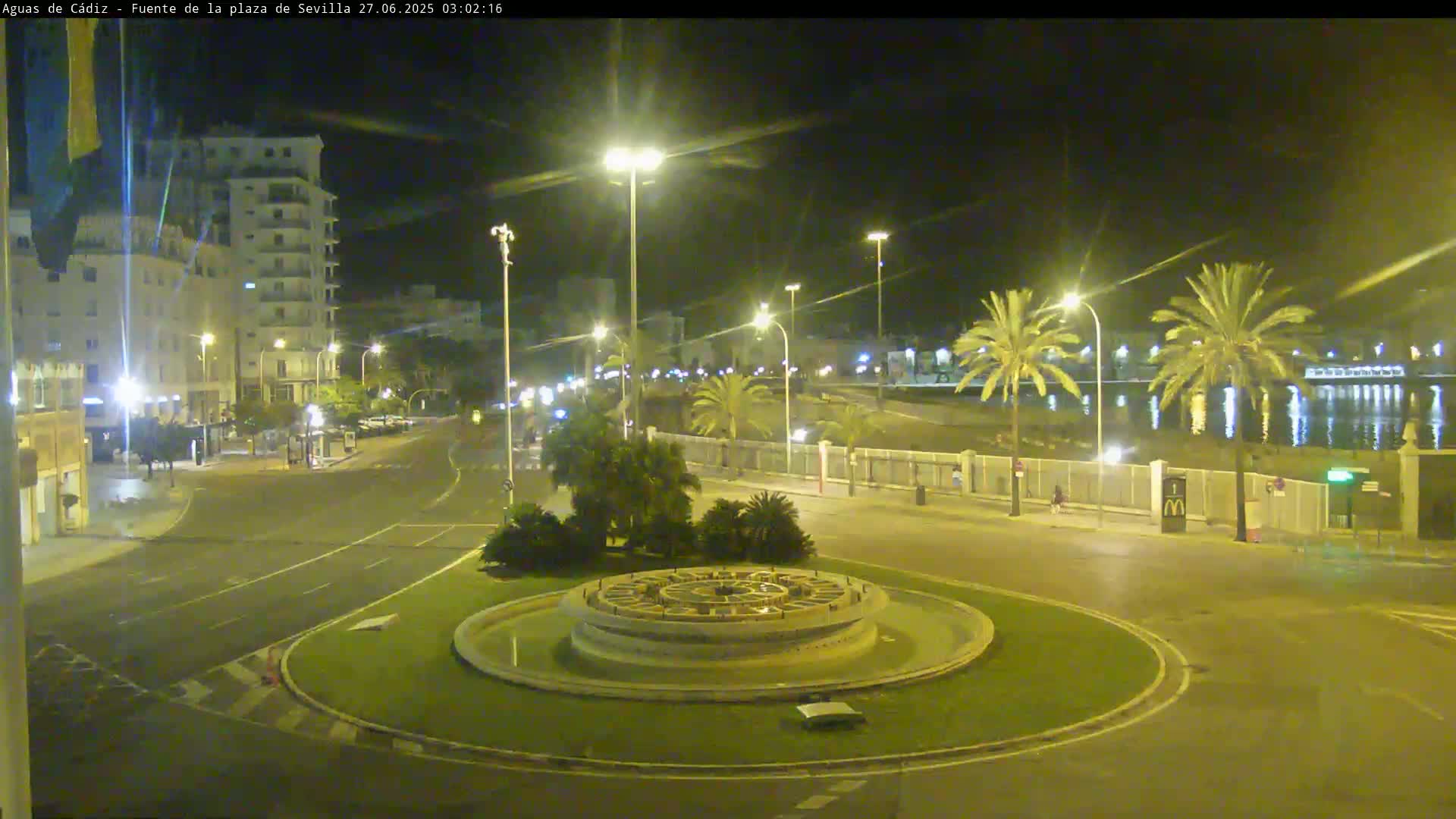 Cadiz, Plaza de Sevilla Fountain  Live Cam -  Cadiz, Andulucia, Spain