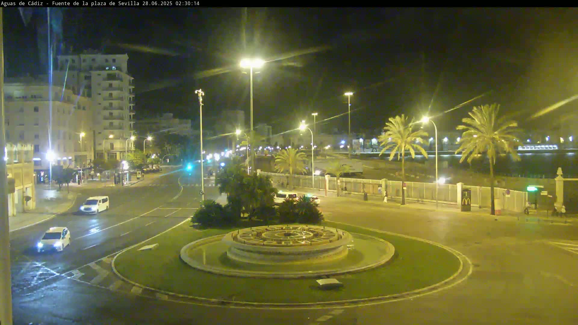 Cadiz, Plaza de Sevilla Fountain  Live Cam -  Cadiz, Andulucia, Spain
