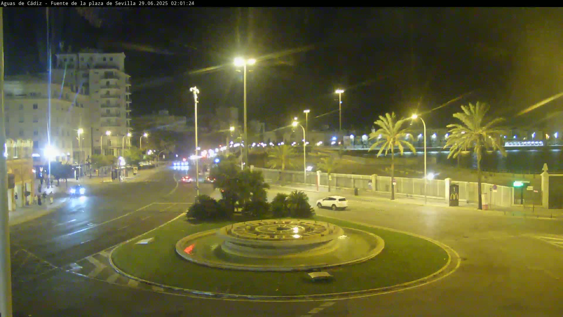 Cadiz, Plaza de Sevilla Fountain  Live Cam -  Cadiz, Andulucia, Spain