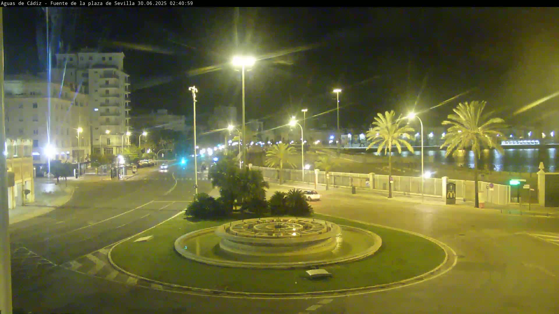 Cadiz, Plaza de Sevilla Fountain  Live Cam -  Cadiz, Andulucia, Spain