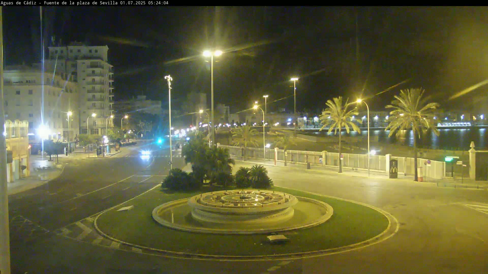 Cadiz, Plaza de Sevilla Fountain  Live Cam -  Cadiz, Andulucia, Spain