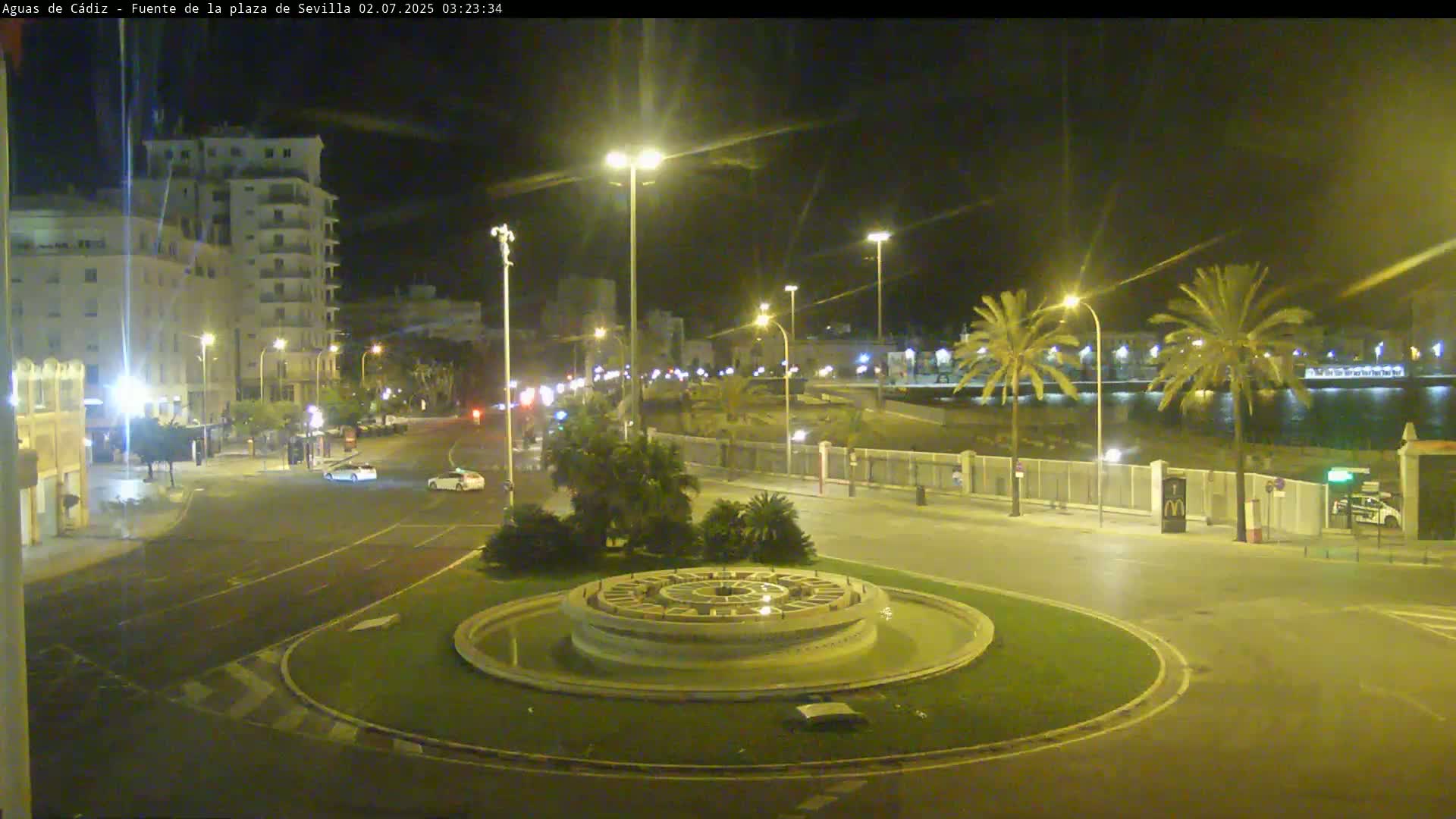 Cadiz, Plaza de Sevilla Fountain  Live Cam -  Cadiz, Andulucia, Spain