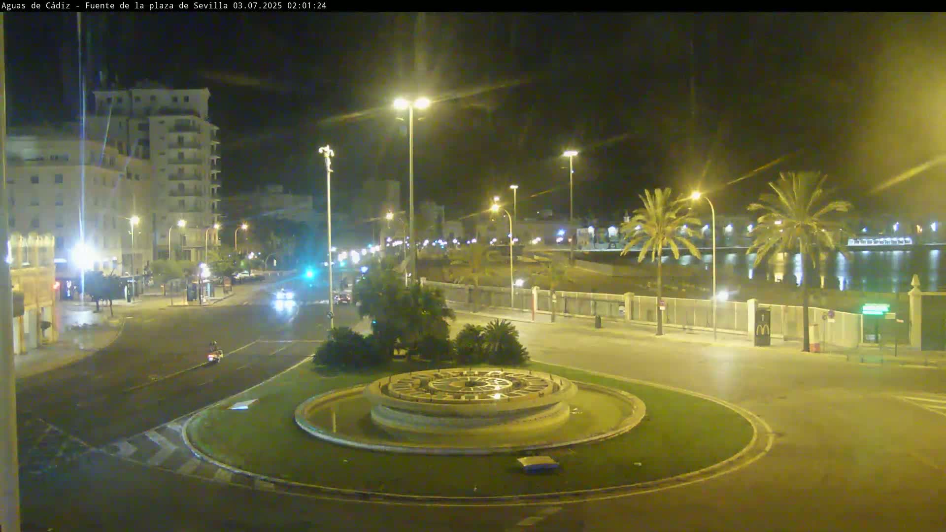 Cadiz, Plaza de Sevilla Fountain  Live Cam -  Cadiz, Andulucia, Spain