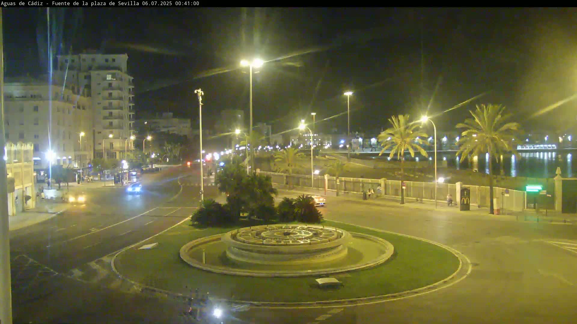 Cadiz, Plaza de Sevilla Fountain  Live Cam -  Cadiz, Andulucia, Spain