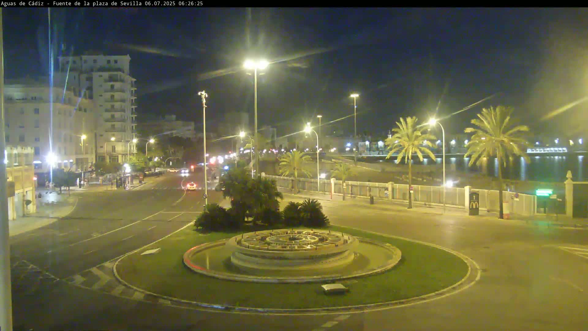 Cadiz, Plaza de Sevilla Fountain  Live Cam -  Cadiz, Andulucia, Spain