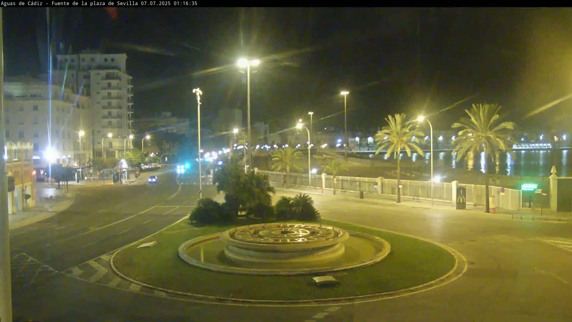 Cadiz, Plaza de Sevilla Fountain  Live Cam -  Cadiz, Andulucia, Spain