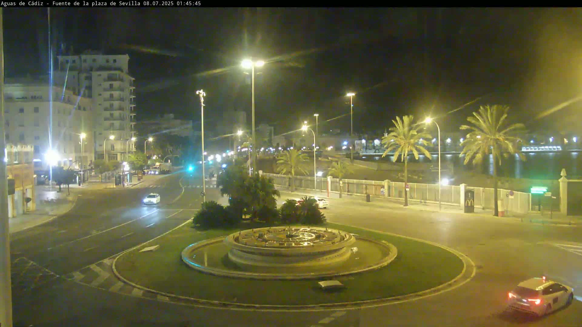 Cadiz, Plaza de Sevilla Fountain  Live Cam -  Cadiz, Andulucia, Spain