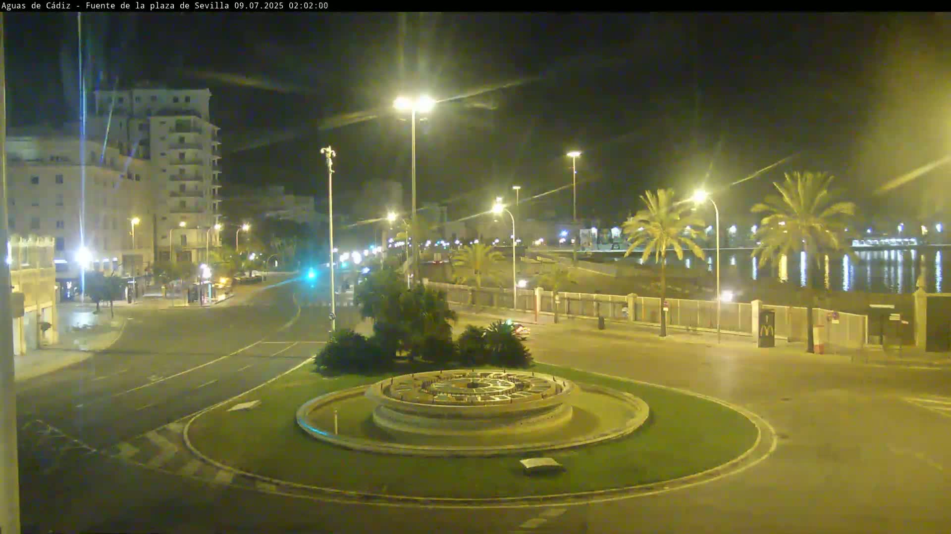 Cadiz, Plaza de Sevilla Fountain  Live Cam -  Cadiz, Andulucia, Spain