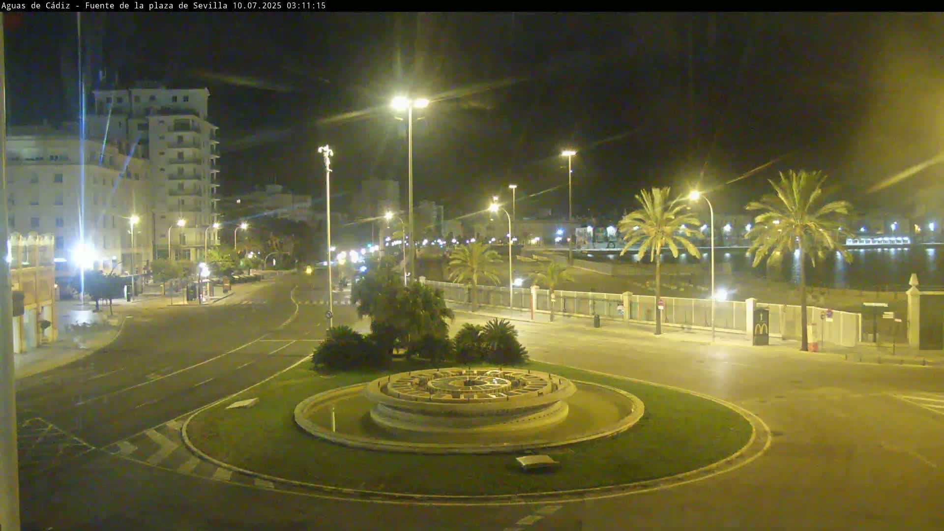 Cadiz, Plaza de Sevilla Fountain  Live Cam -  Cadiz, Andulucia, Spain
