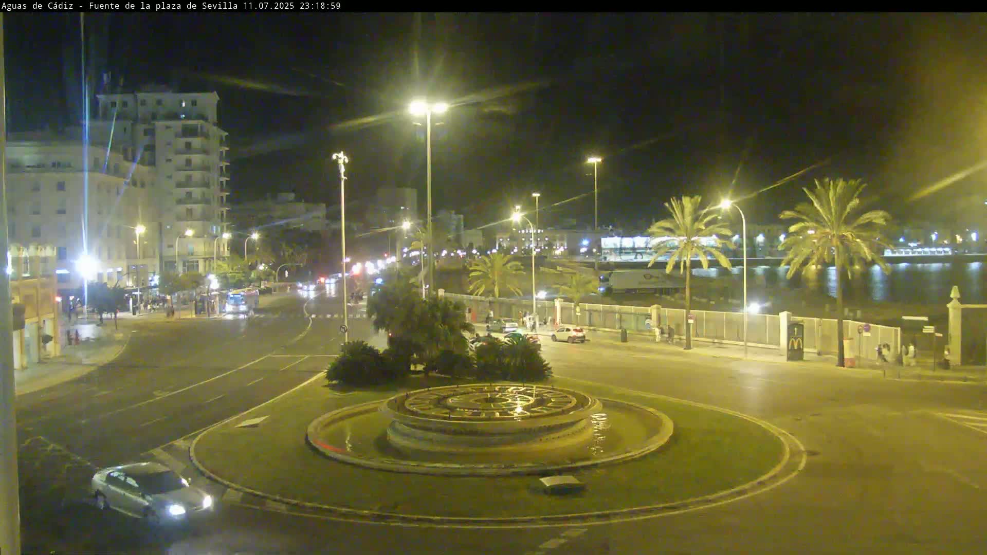 Cadiz, Plaza de Sevilla Fountain  Live Cam -  Cadiz, Andulucia, Spain