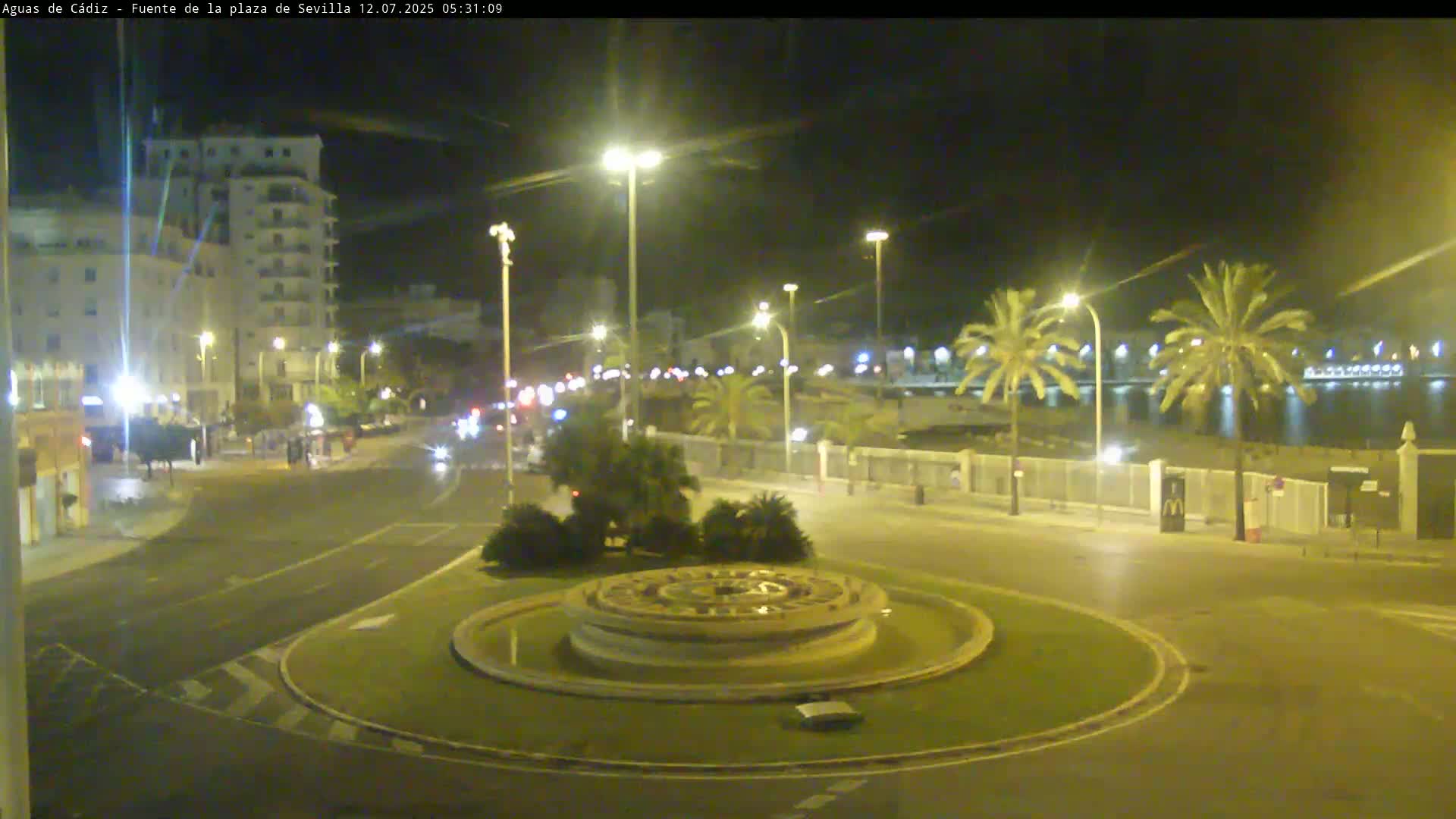 Cadiz, Plaza de Sevilla Fountain  Live Cam -  Cadiz, Andulucia, Spain
