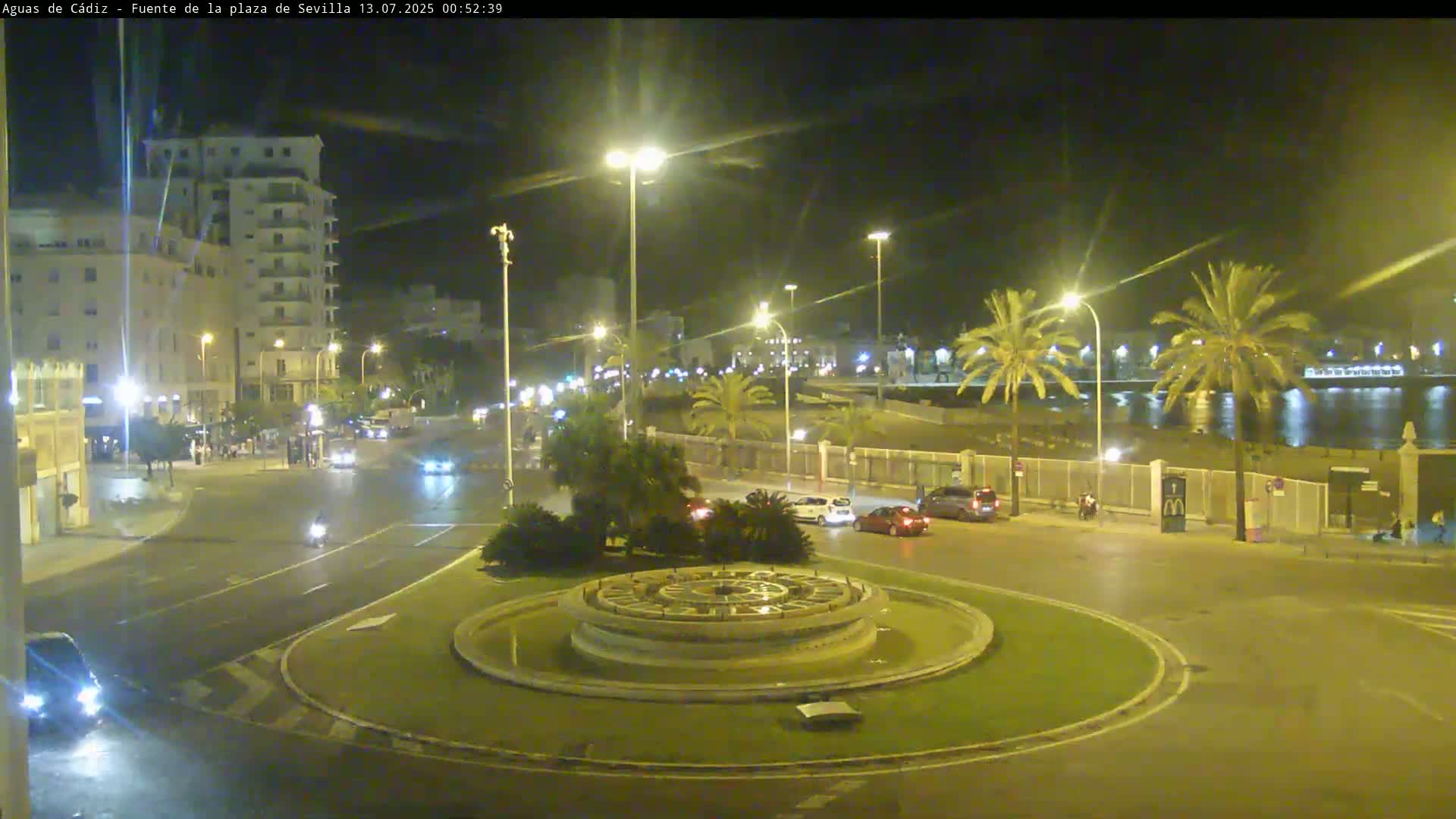 Cadiz, Plaza de Sevilla Fountain  Live Cam -  Cadiz, Andulucia, Spain