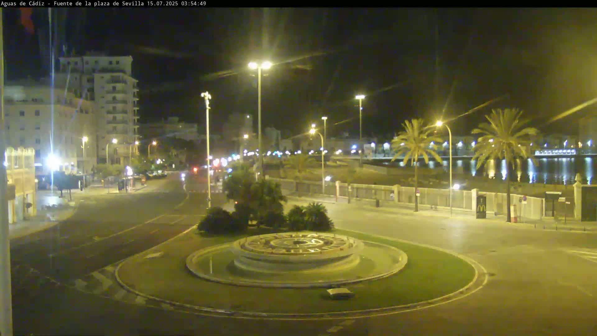 Cadiz, Plaza de Sevilla Fountain  Live Cam -  Cadiz, Andulucia, Spain
