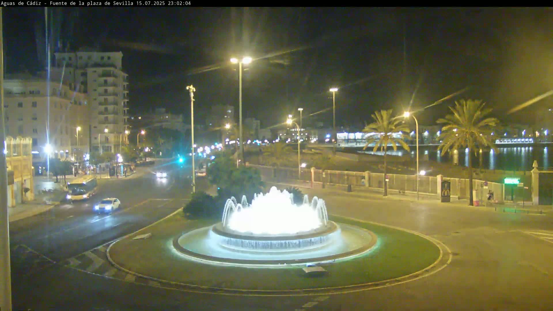 Cadiz, Plaza de Sevilla Fountain  Live Cam -  Cadiz, Andulucia, Spain