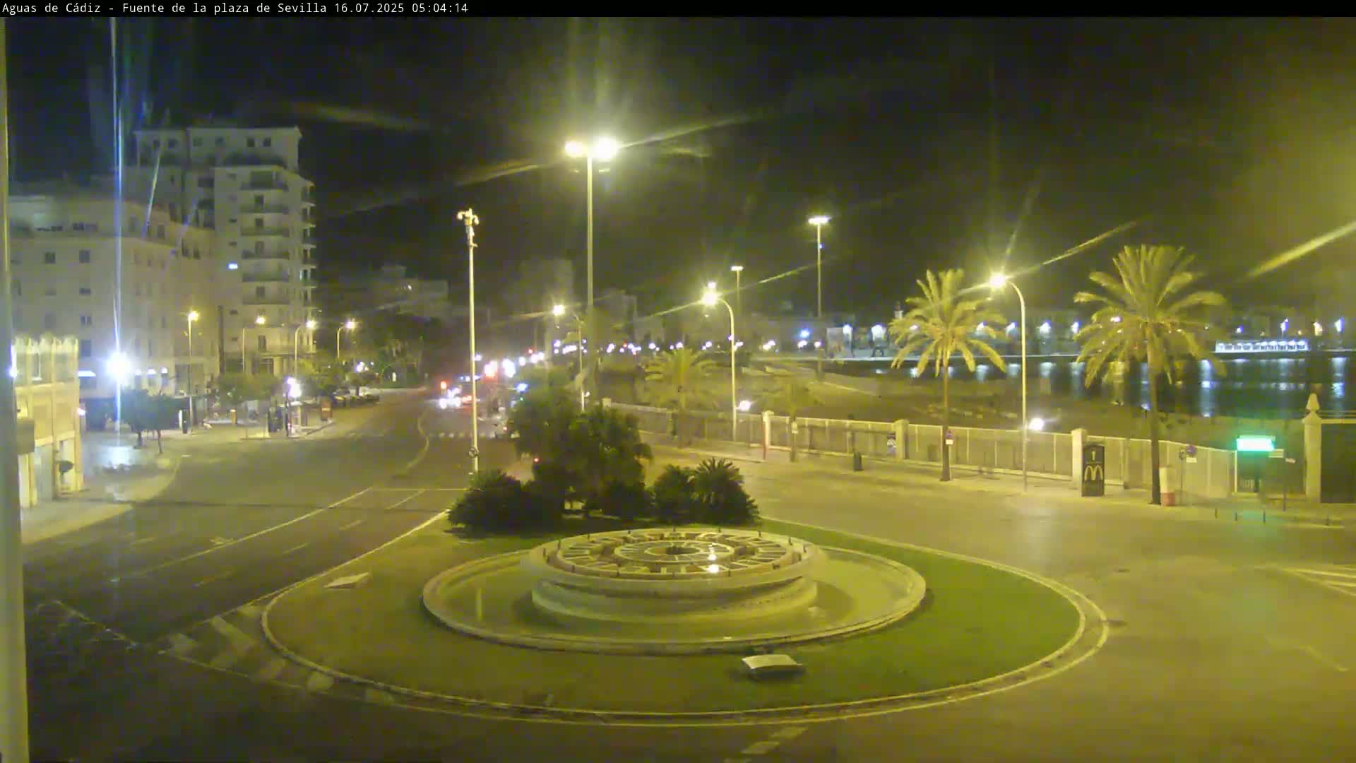 Cadiz, Plaza de Sevilla Fountain  Live Cam -  Cadiz, Andulucia, Spain