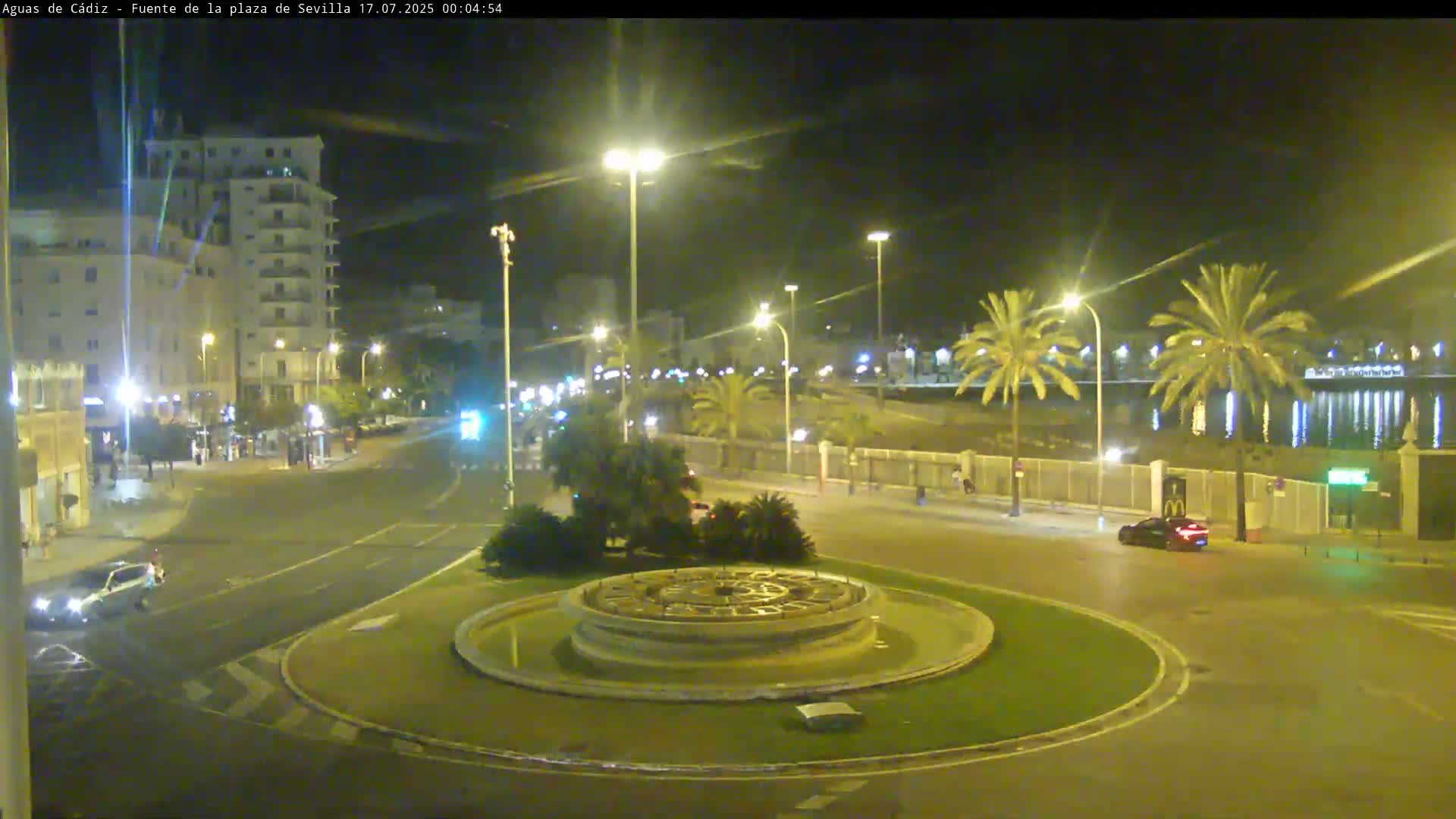 Cadiz, Plaza de Sevilla Fountain  Live Cam -  Cadiz, Andulucia, Spain