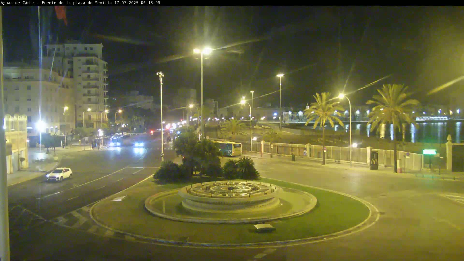 Cadiz, Plaza de Sevilla Fountain  Live Cam -  Cadiz, Andulucia, Spain