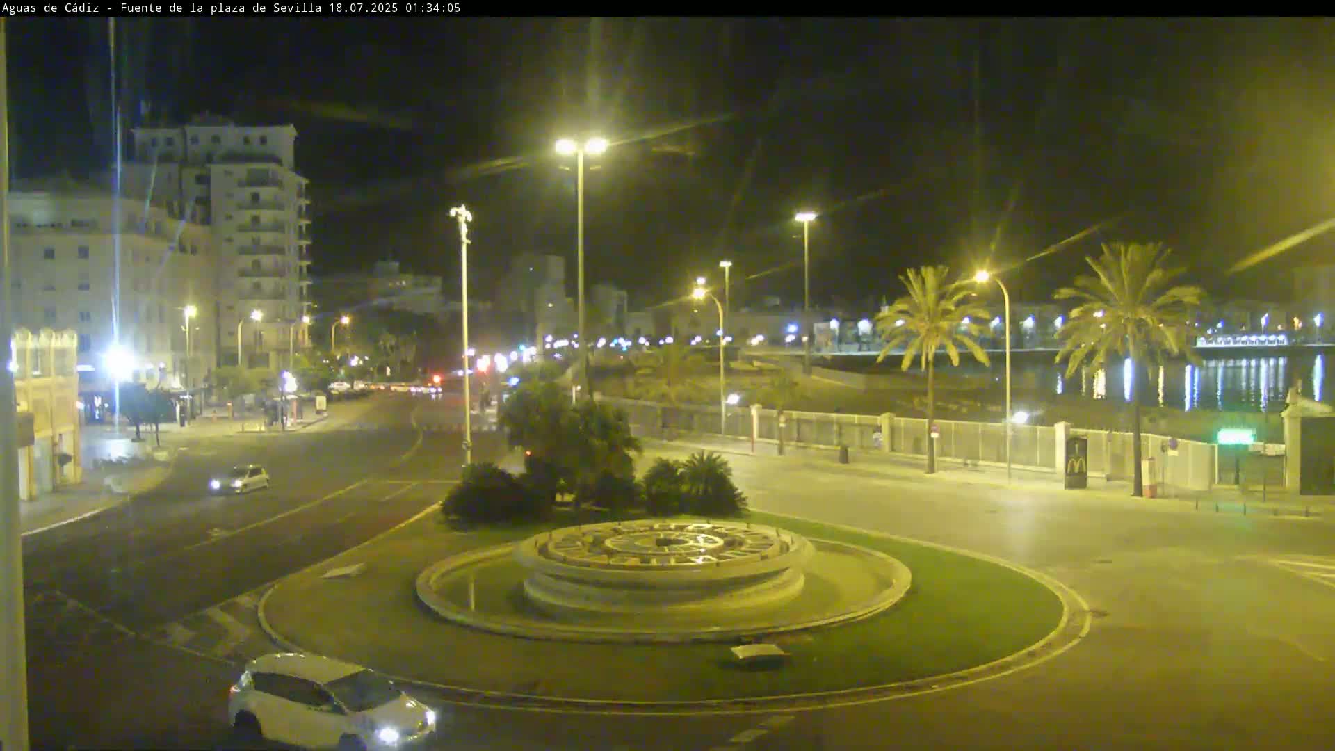 Cadiz, Plaza de Sevilla Fountain  Live Cam -  Cadiz, Andulucia, Spain